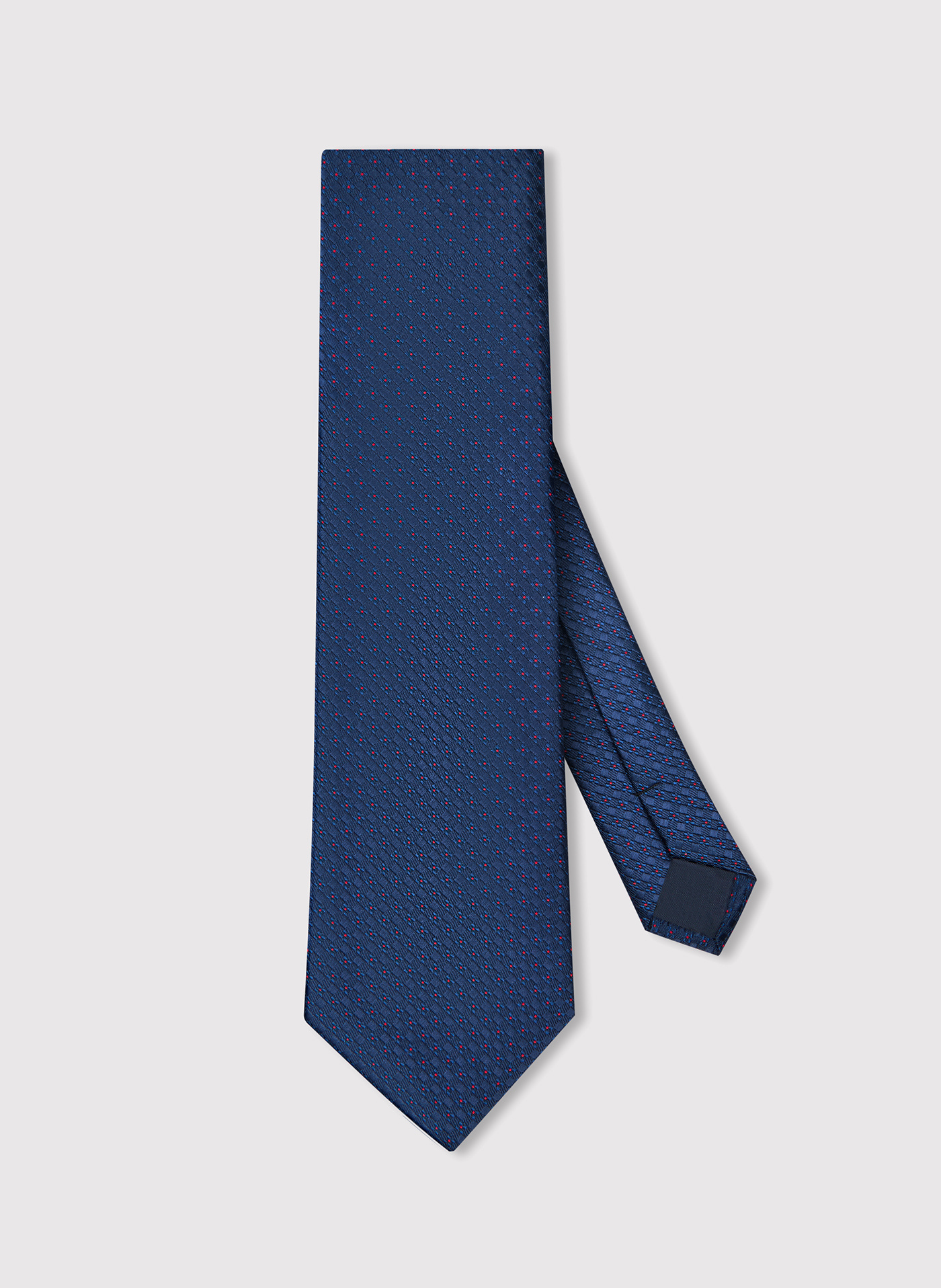 PAKO LORENTE - Granatowy krawat męski w mikrowzór