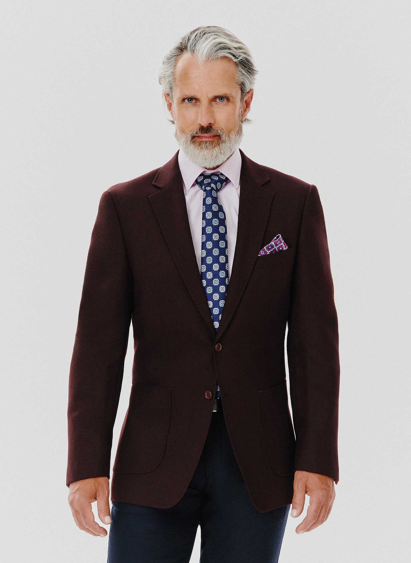 PAKO LORENTE – Burgundowa casualowa marynarka męska