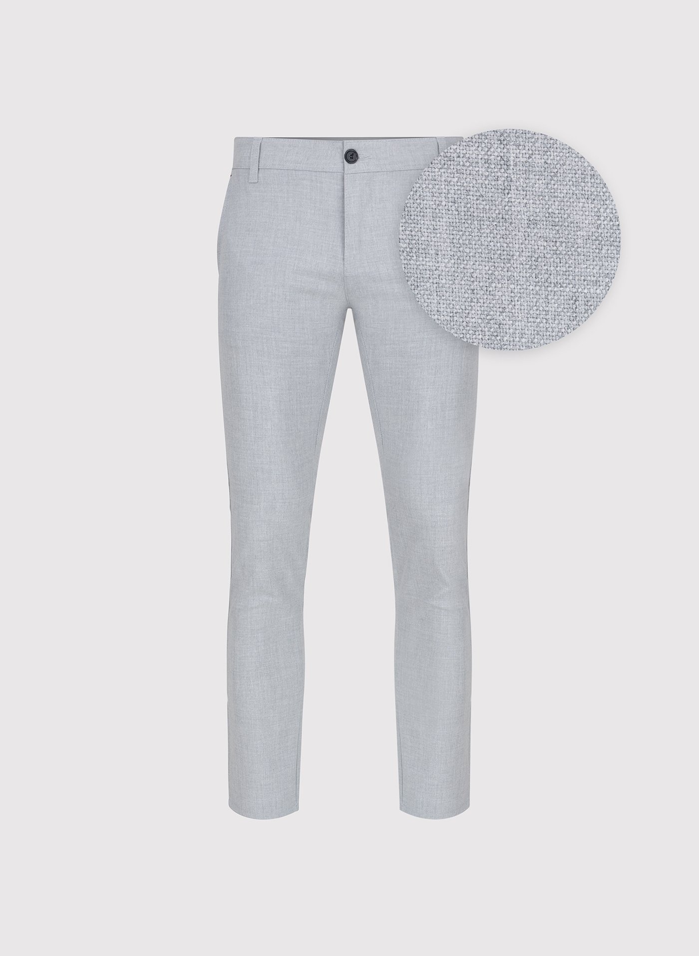 PAKO LORENTE – gładkie jasnoszare spodnie