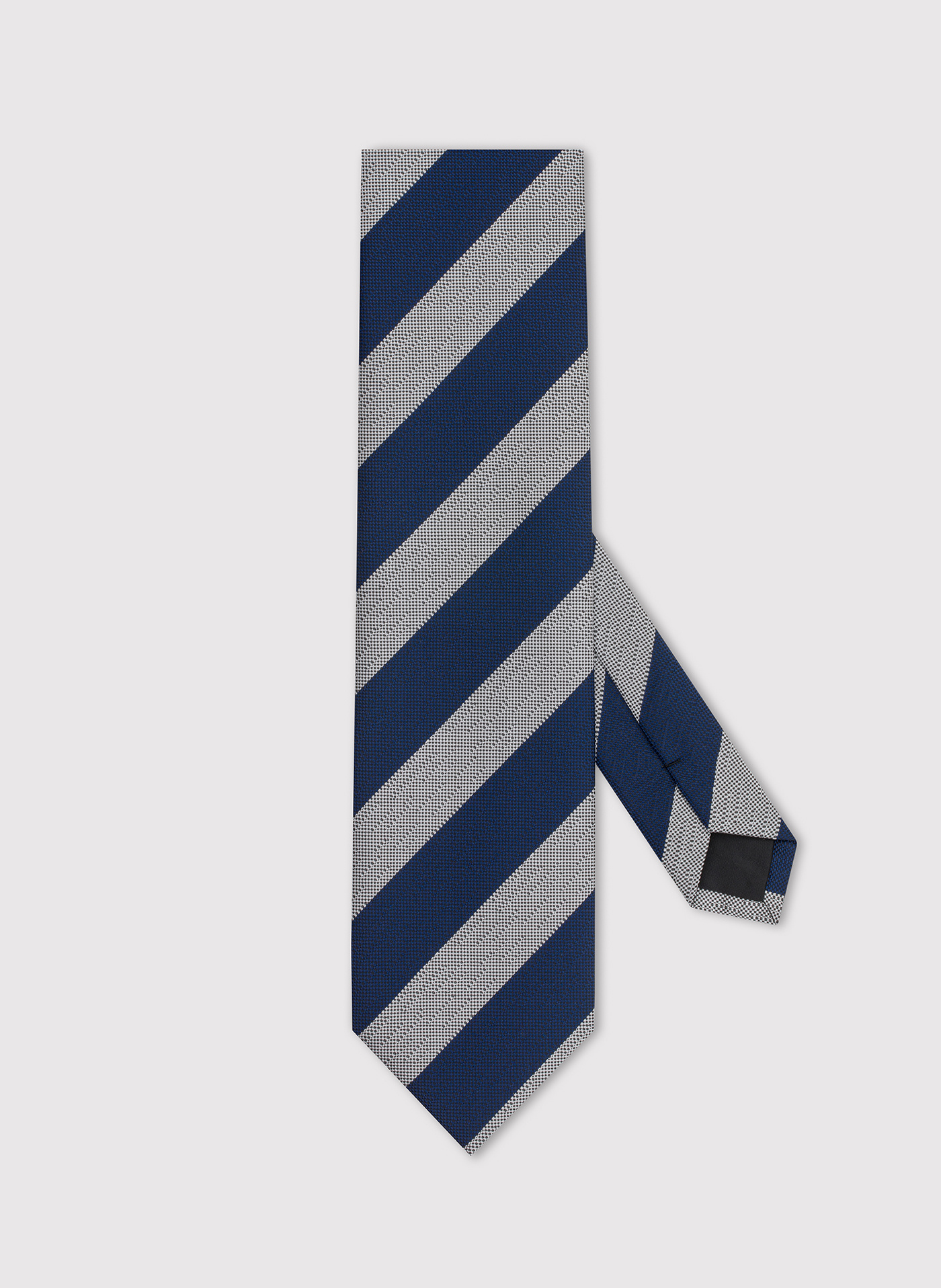 PAKO LORENTE – Szary krawat męski w skośne pasy