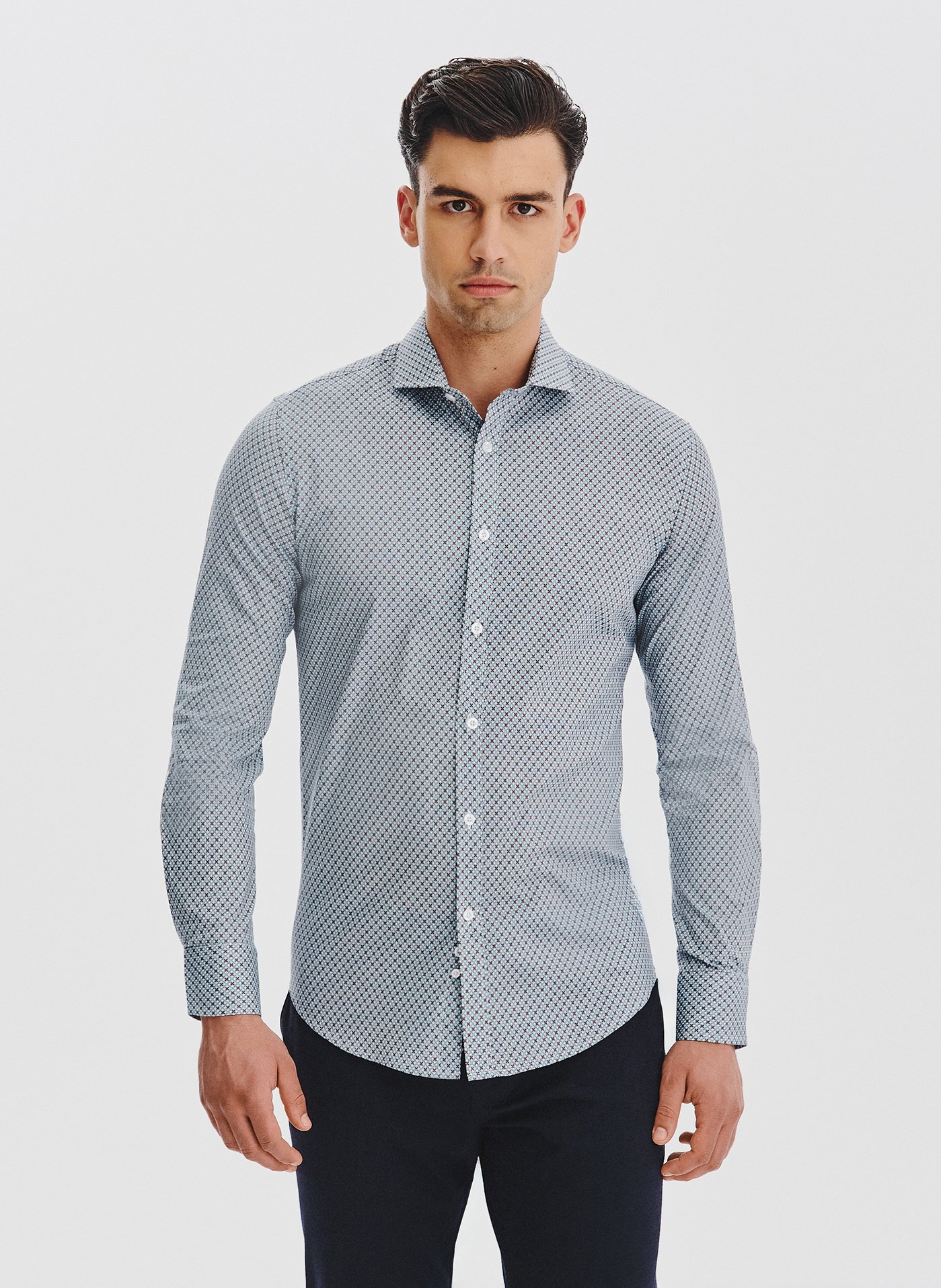 PAKO LORENTE - Koszula męska we wzór geometryczny