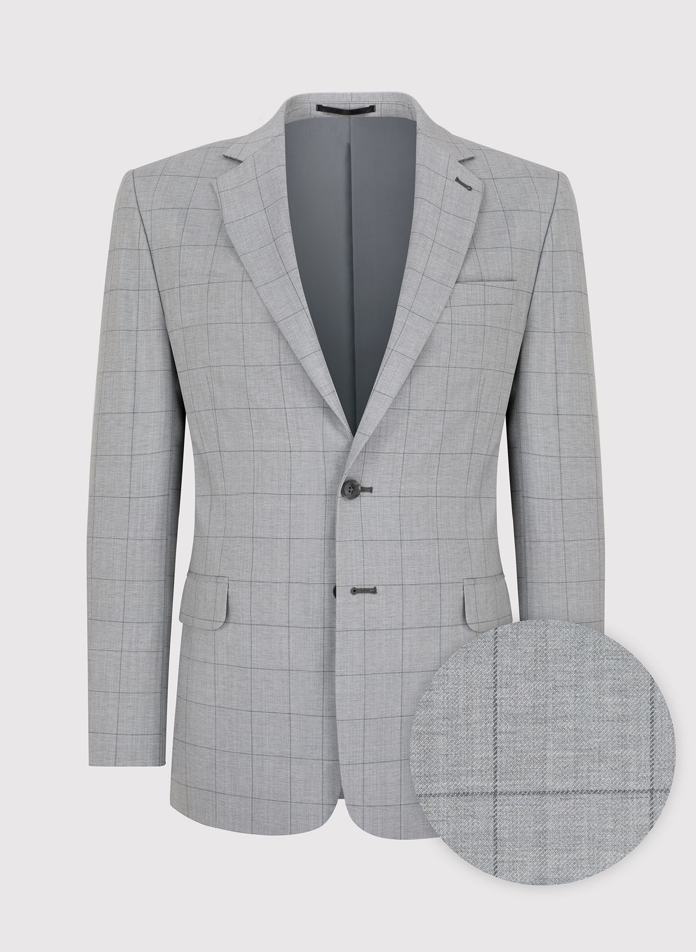 PAKO LORENTE – Szara wełniana marynarka garniturowa w kratę