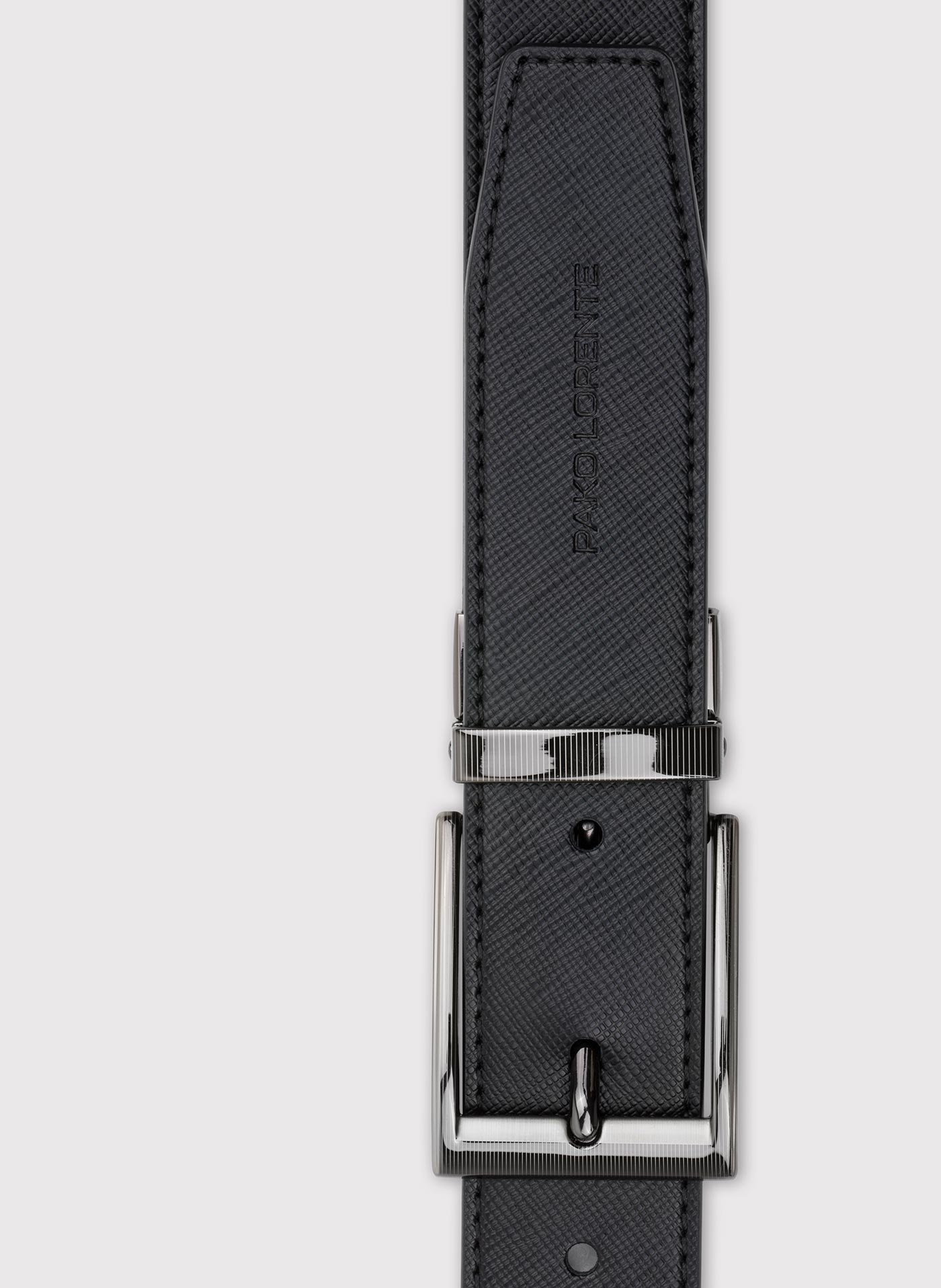 PAKO LORENTE - Dwustronny skórzany pasek męski