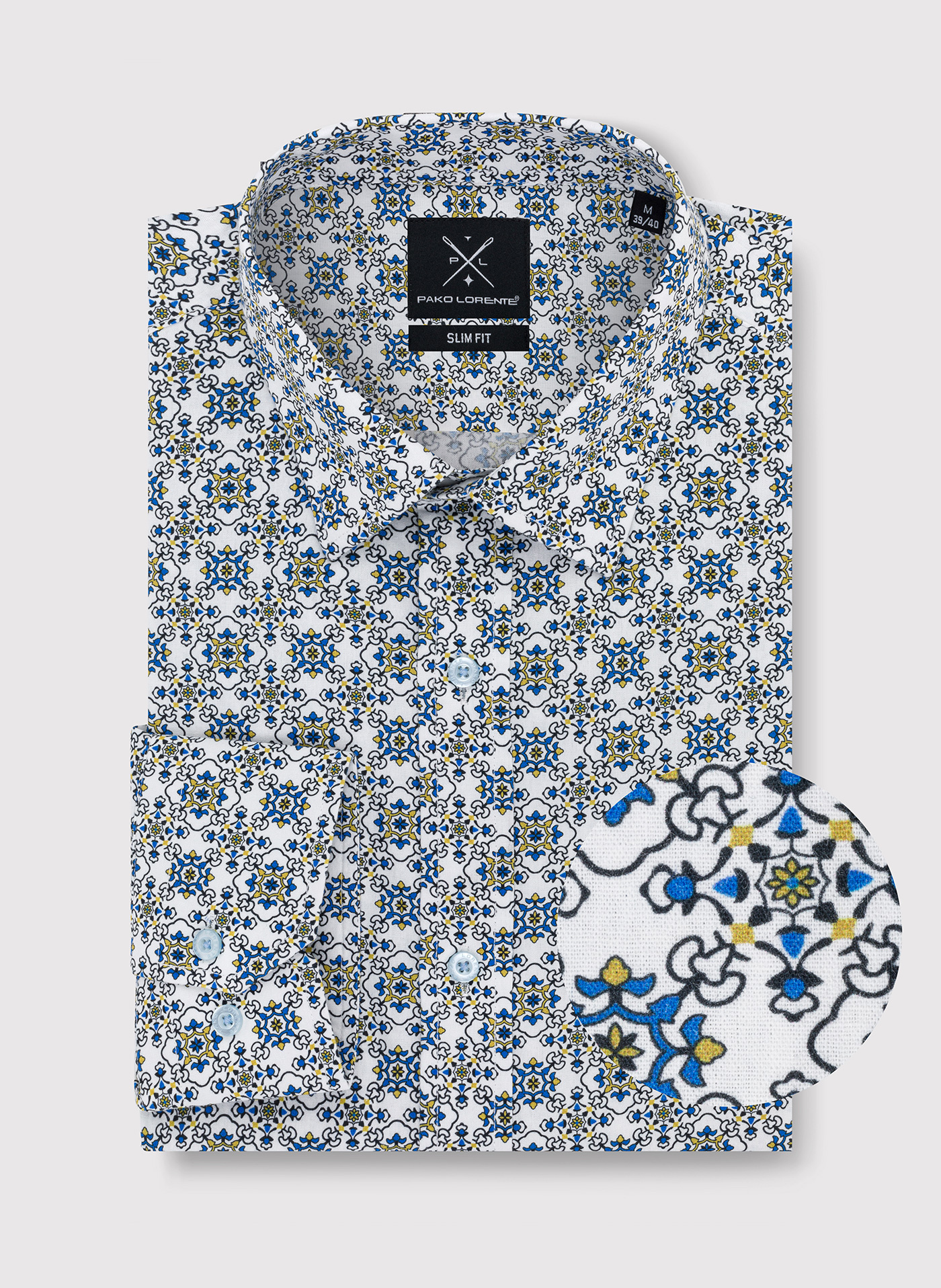 PAKO LORENTE – Koszula w kolorze białym w oryginalny wzór