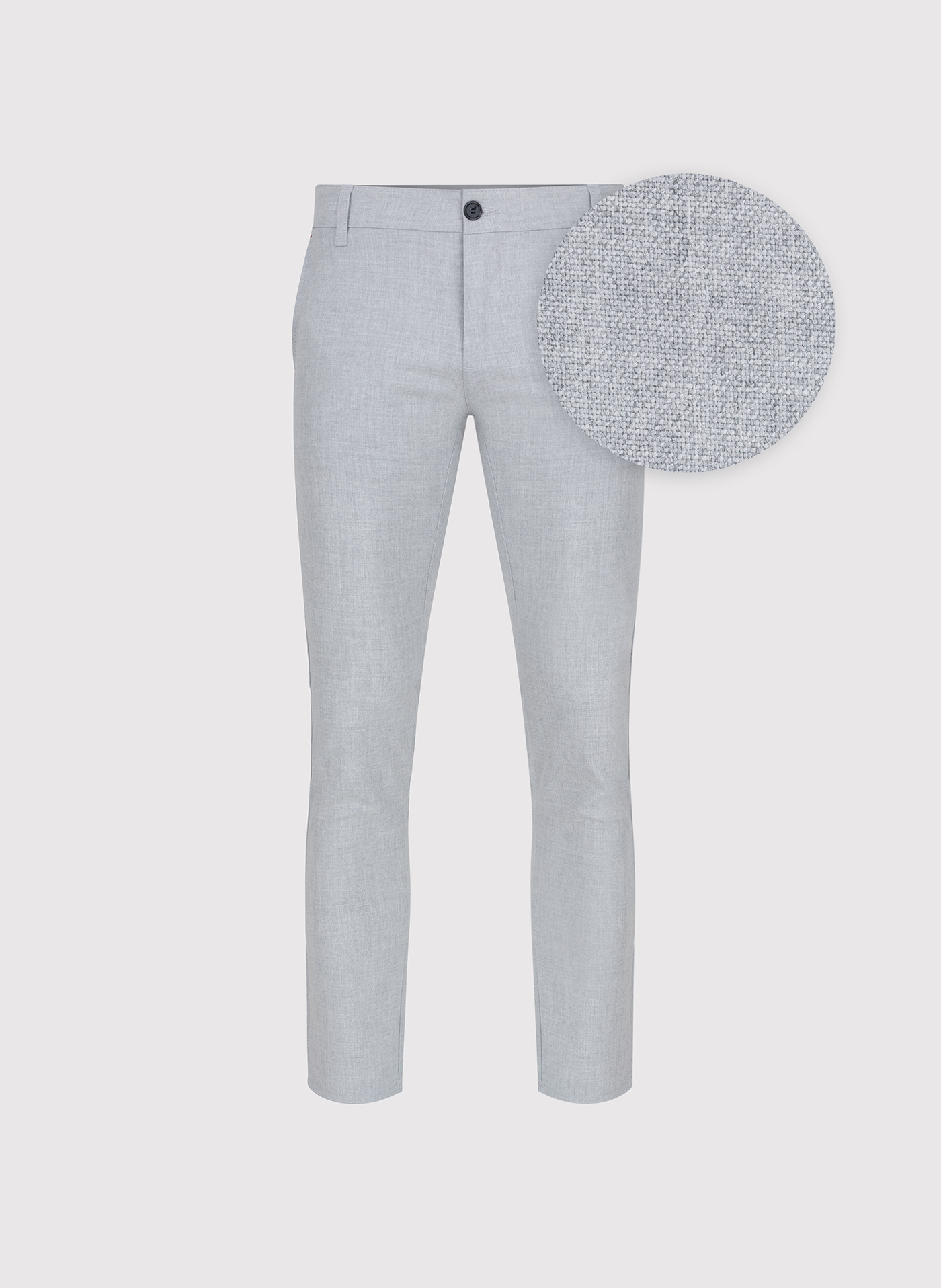 PAKO LORENTE – gładkie jasnoszare spodnie