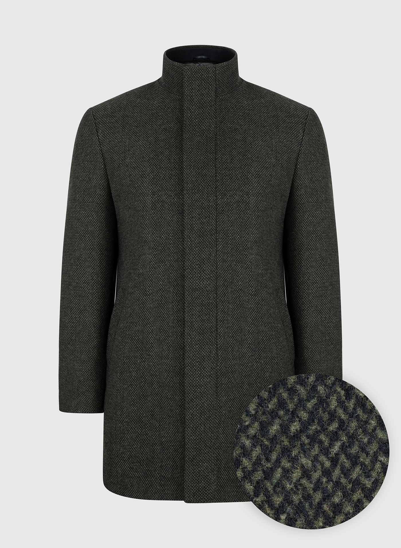 Płaszcz męski w kolorze zielonym P22WF-7X-016-Z-0 - Pako Lorente