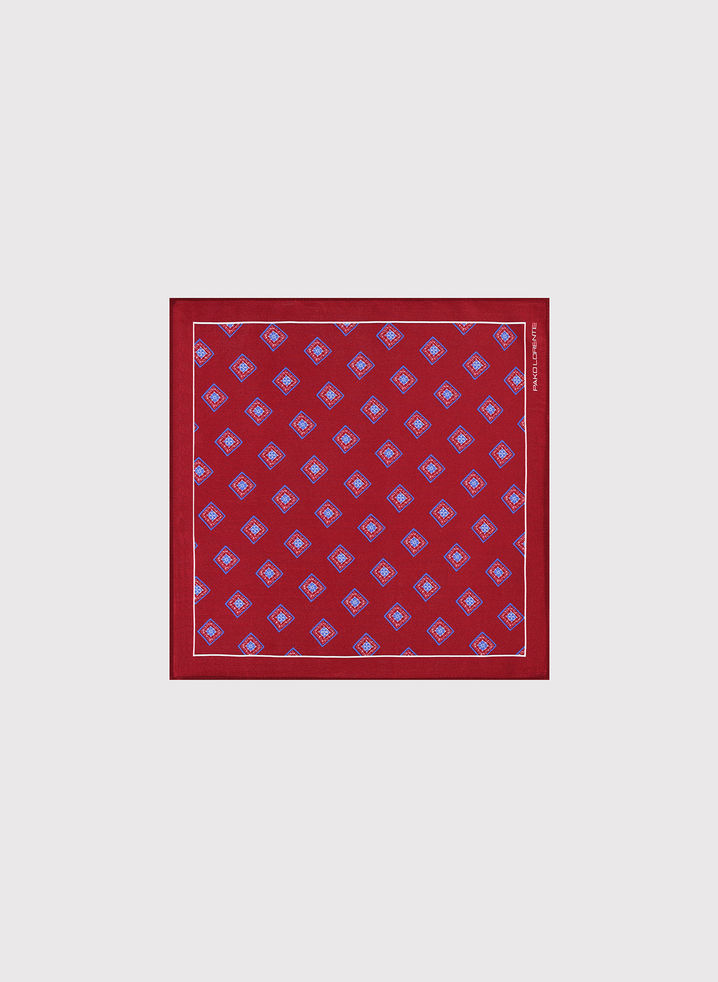 PAKO LORENTE - Czerwona poszetka męska w romby