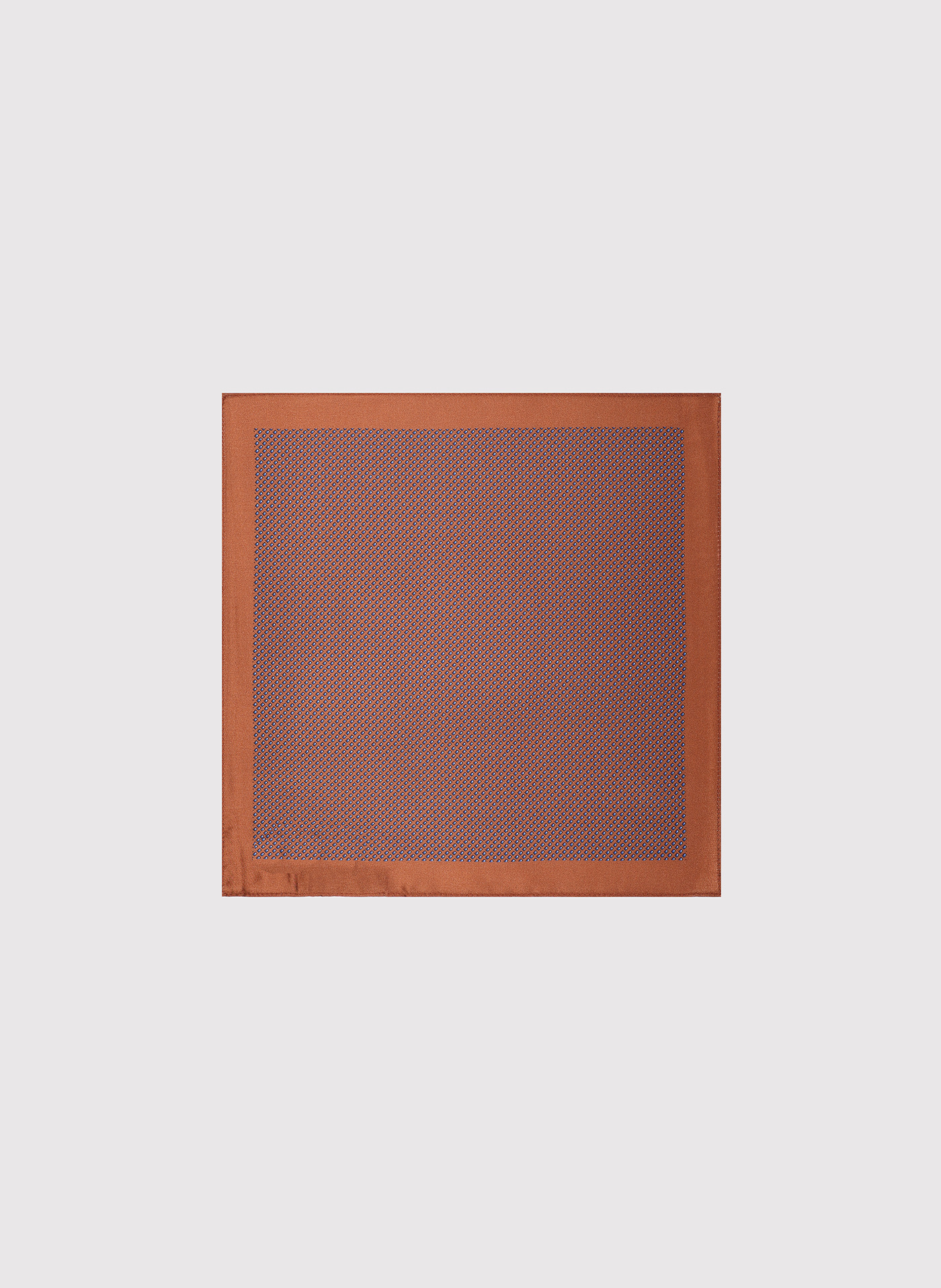 PAKO LORENTE – Pomarańczowa poszetka w drobny wzór