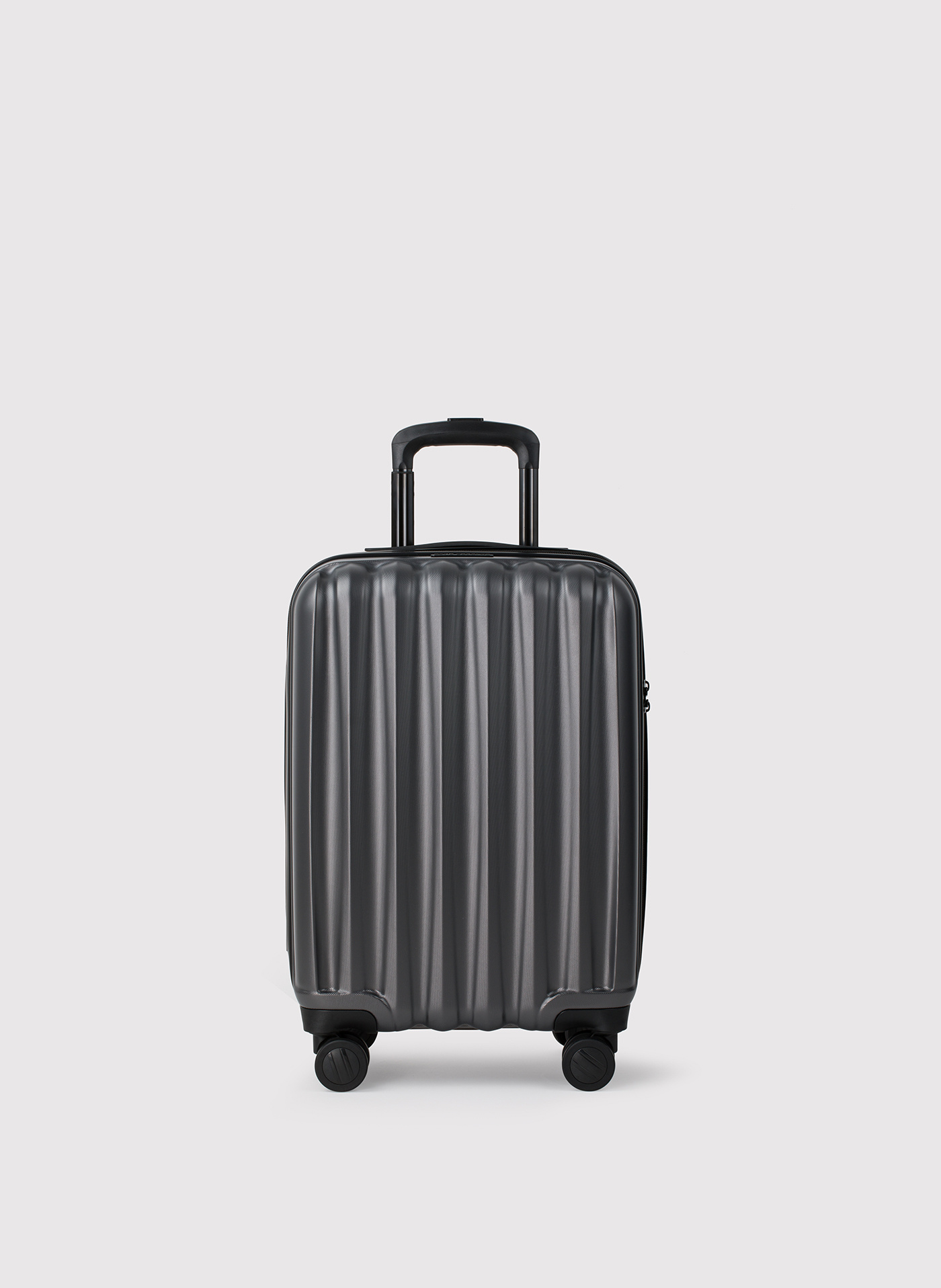 PAKO LORENTE – Mała ciemnoszara walizka ze żłobieniami