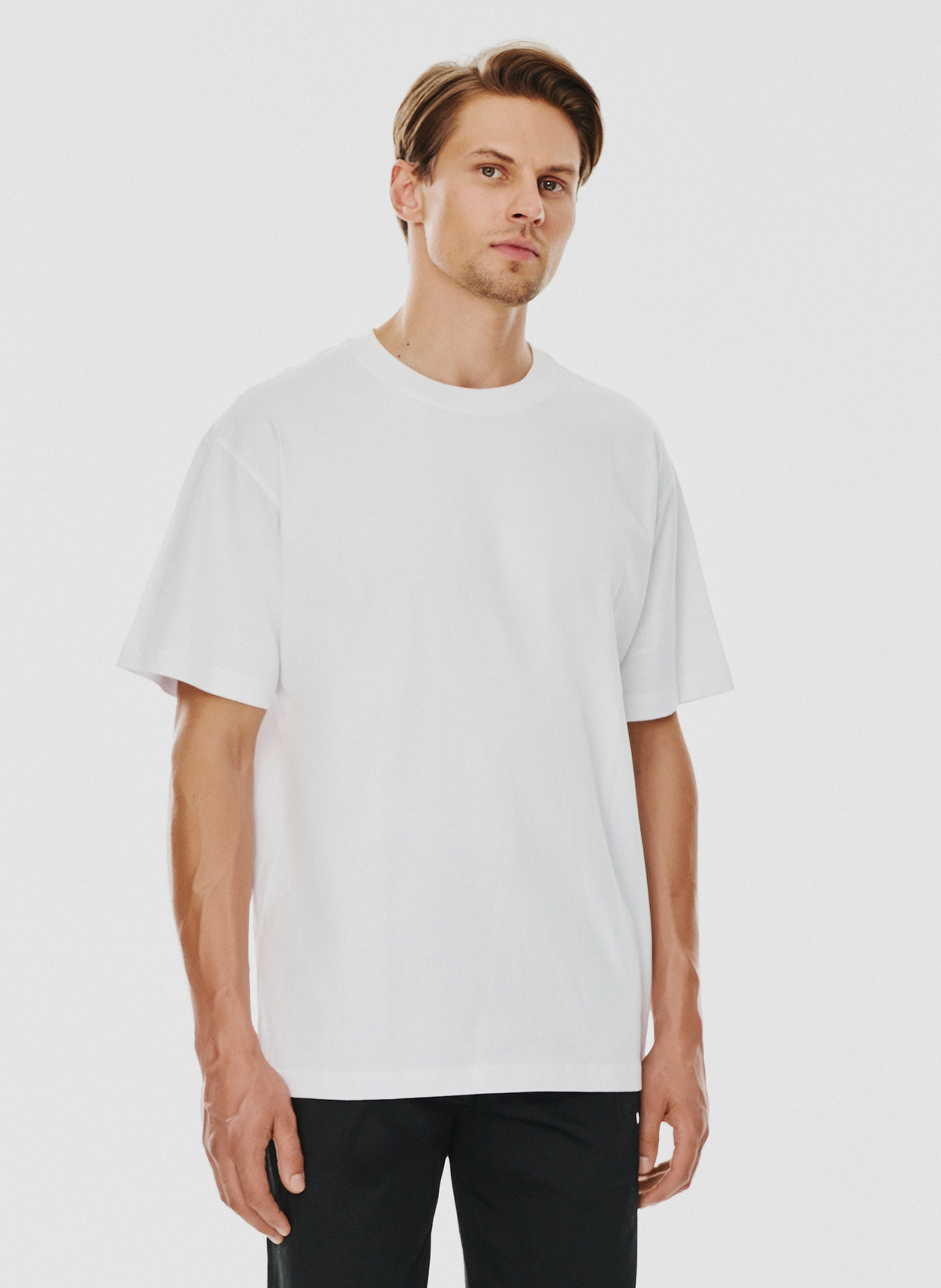 PAKO LORENTE – Biały męski t-shirt basic