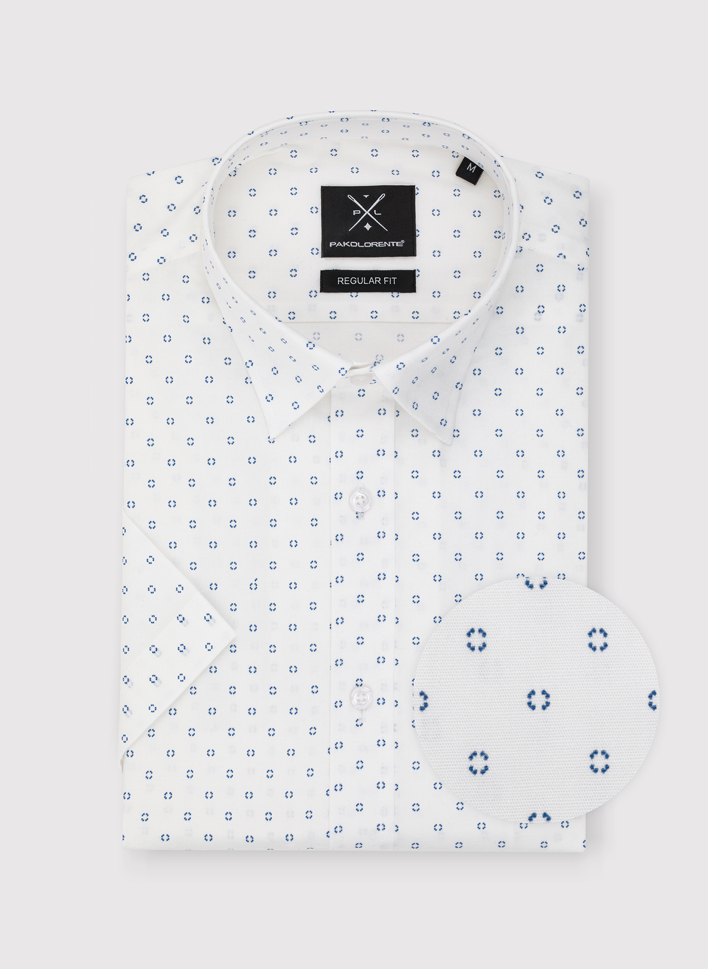 PAKO LORENTE - Koszula męska w niebieski mikrowzór