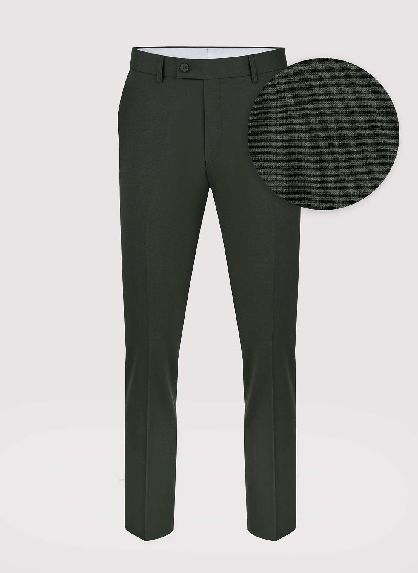 PAKO LORENTE – Ciemnozielone spodnie garniturowe z wełną