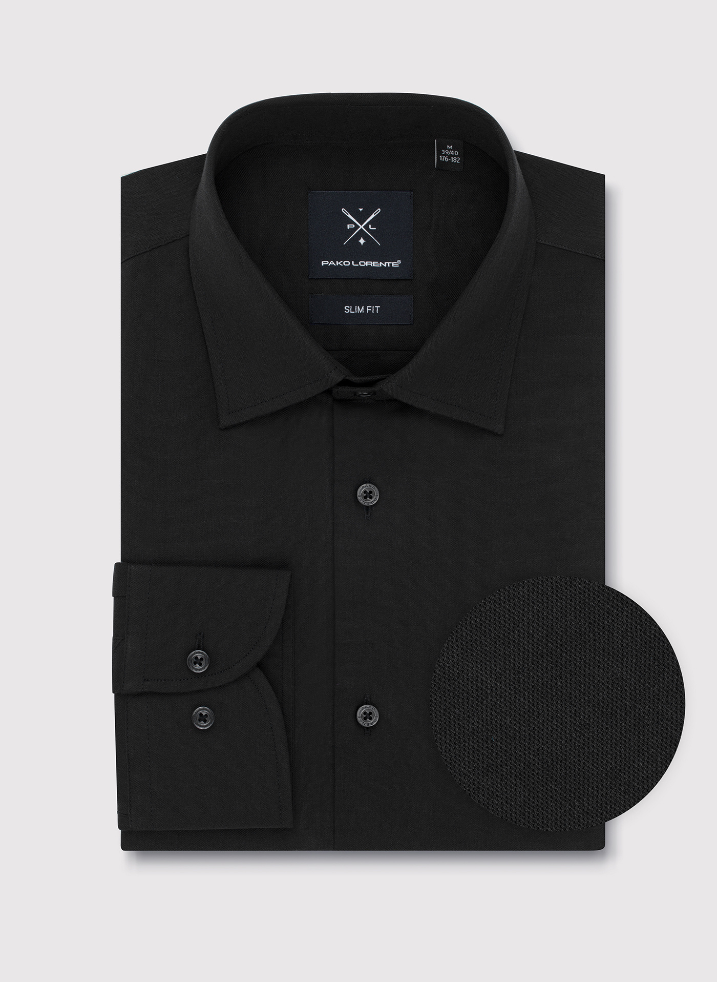 PAKO LORENTE – Czarna koszula męska