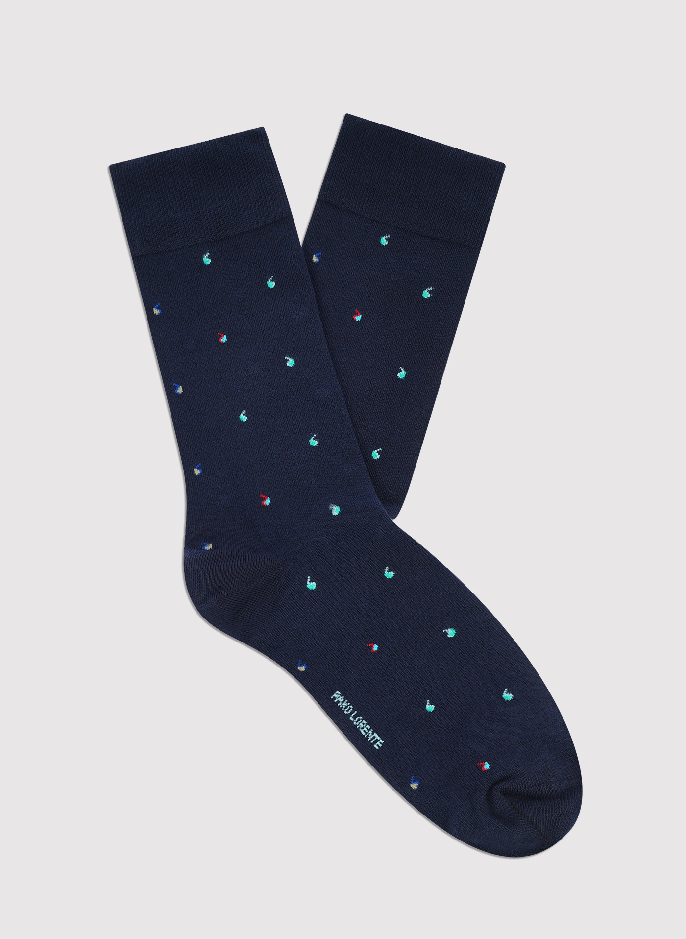 PAKO LORENTE - Granatowe skarpety we wzorki