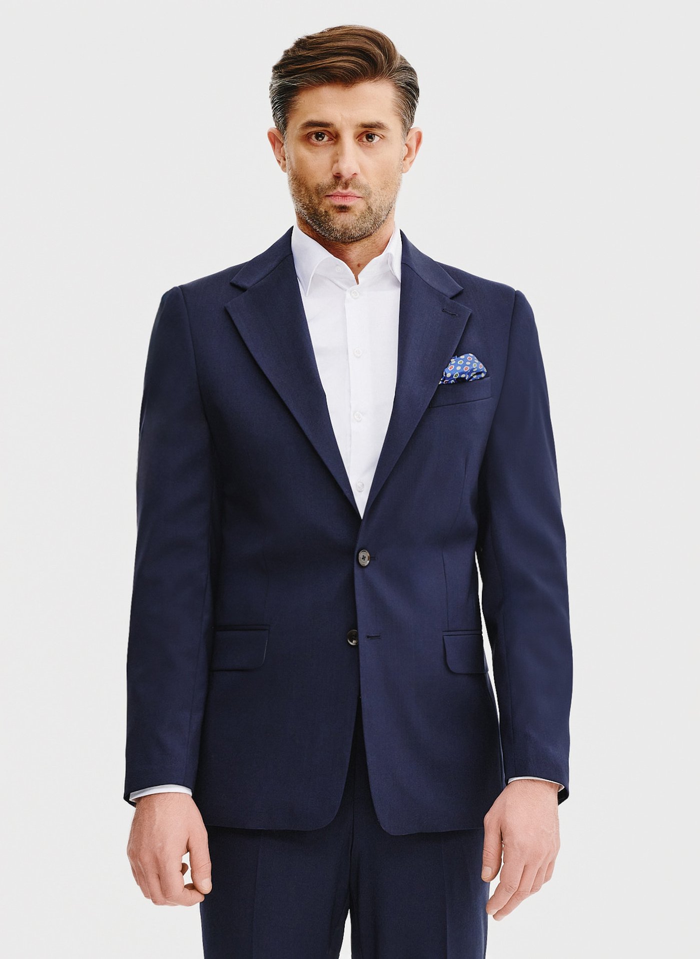 PAKO LORENTE – Wełniana marynarka garniturowa w kolorze granatowym