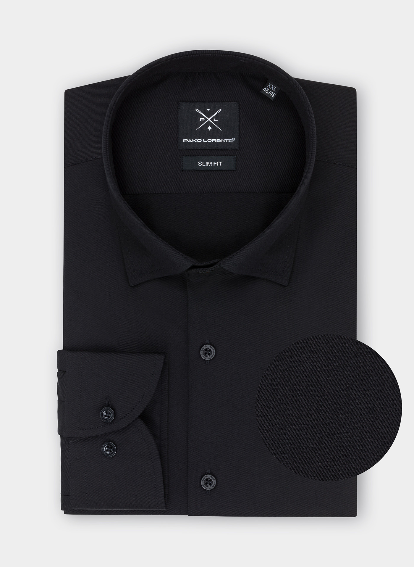 PAKO LORENTE – Koszula męska w kolorze czarnym P21WF-1X-174-C-S