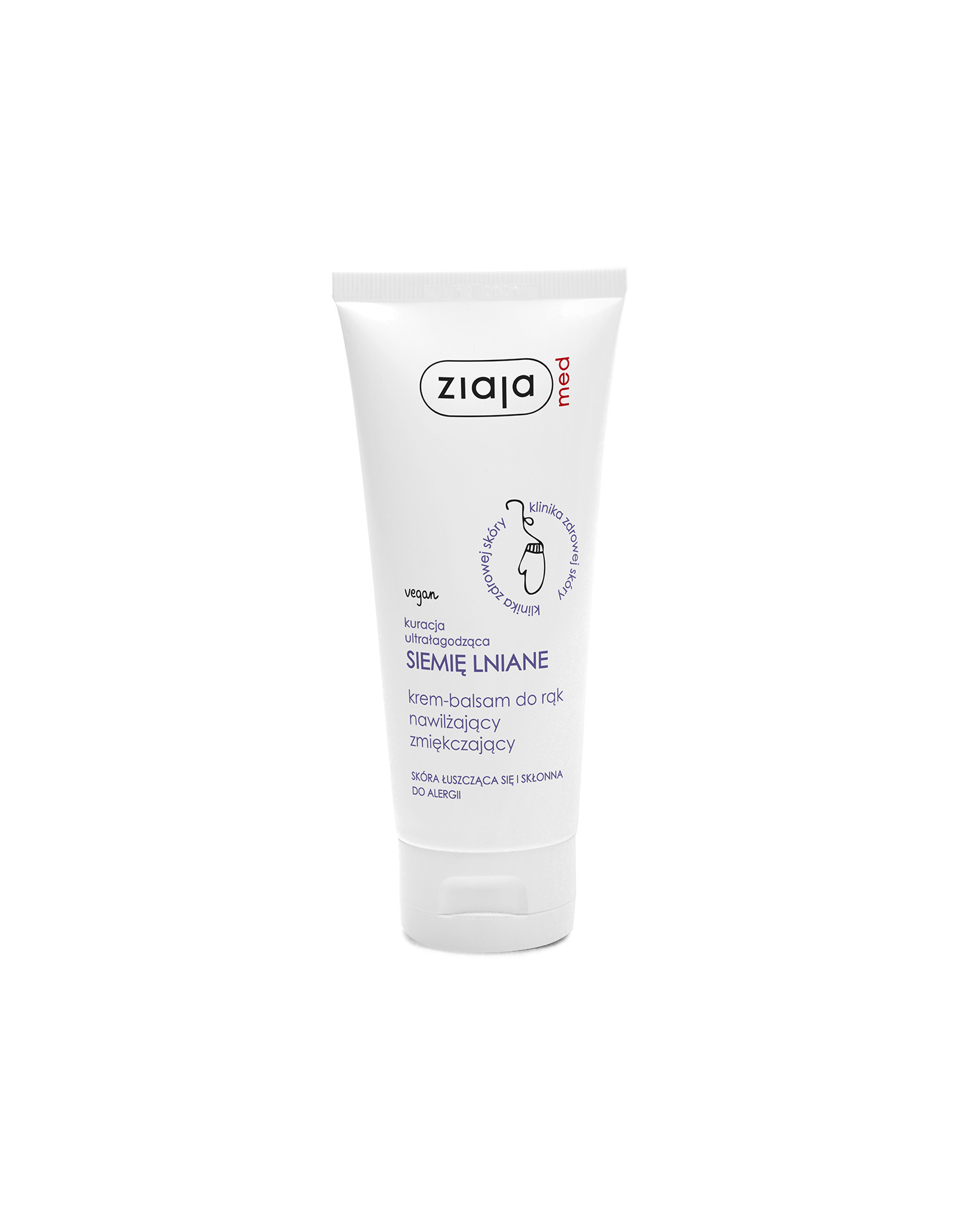 kuracja ultrałagodząca siemię lniane krem-balsam do rąk nawilżający zmiękczający Ziaja