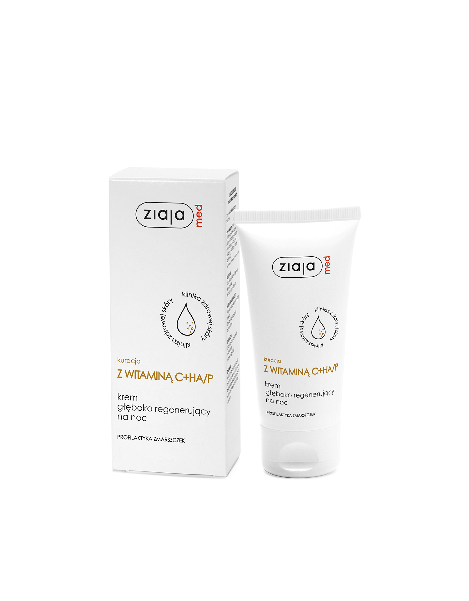 kuracja z witaminą C+HA/P krem głęboko regenerujący na noc Ziaja