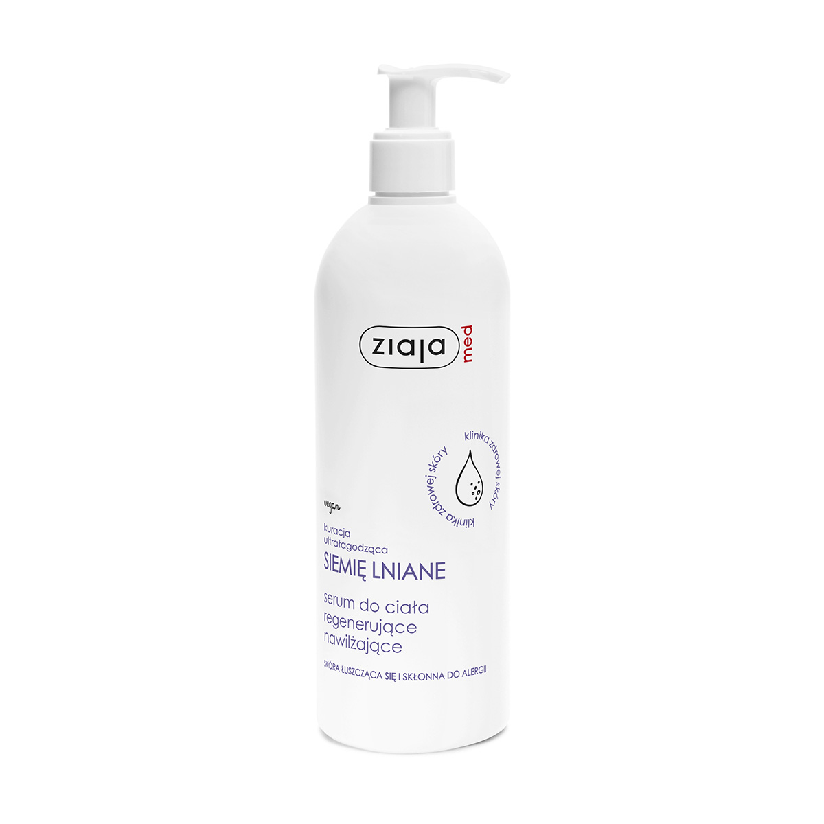 kuracja ultrałagodząca siemię lniane serum do ciała regenerujące nawilżające Ziaja