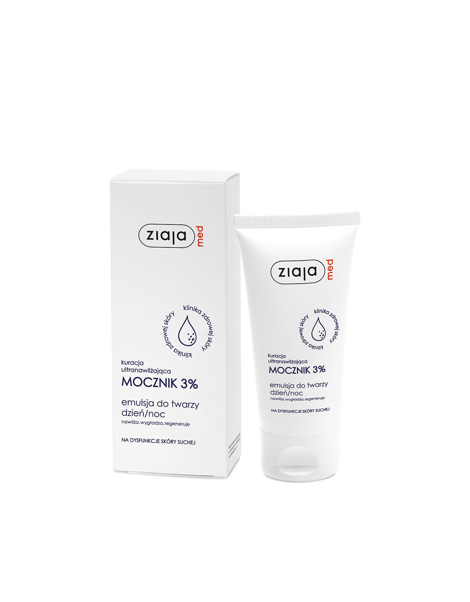 kuracja ultranawilżająca mocznik 3% emulsja do twarzy dzień/noc Ziaja