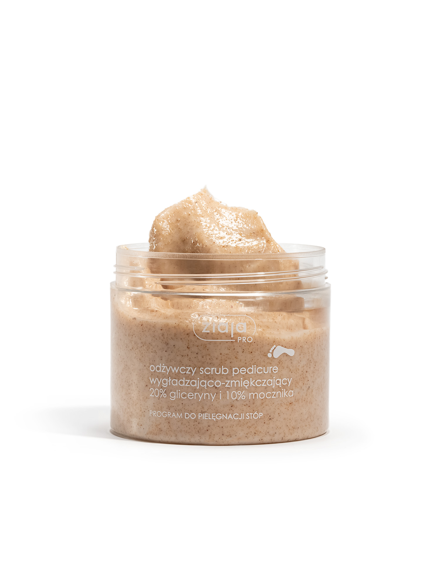 odżywczy scrub pedicure wygładzająco-zmiękczający 20% gliceryny i 10% mocznika Ziaja