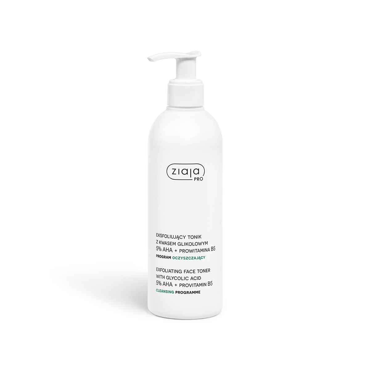 eksfoliujący tonik z kwasem glikolowym 5% aha+prowitamina b5 Ziaja