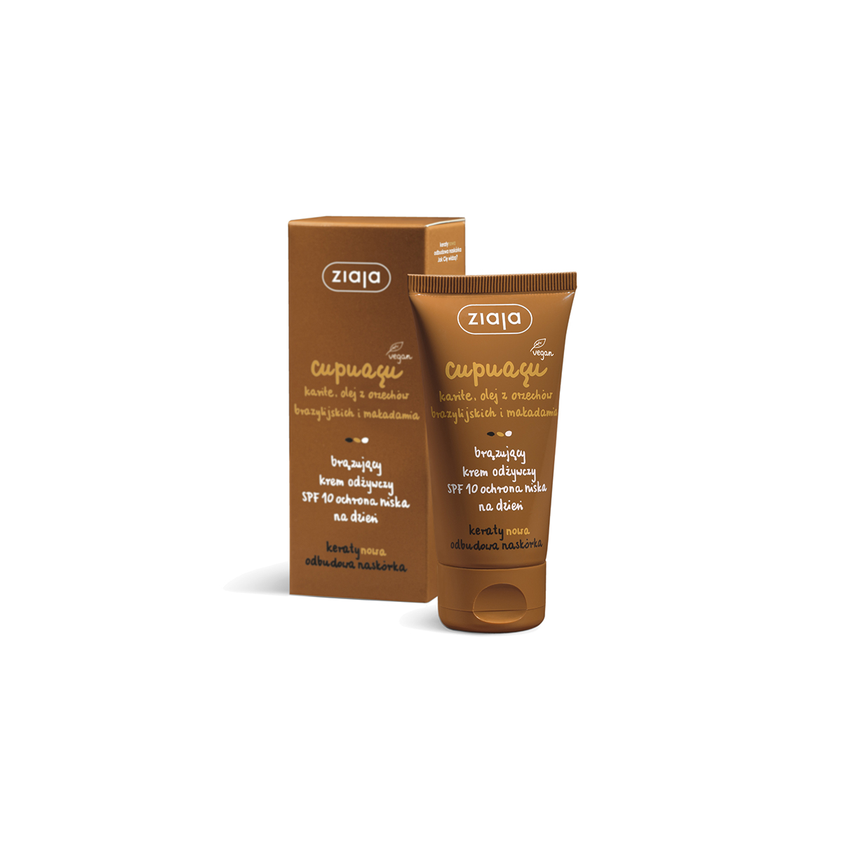 brązujący krem odżywczy SPF 10 ochrona niska na dzień Ziaja