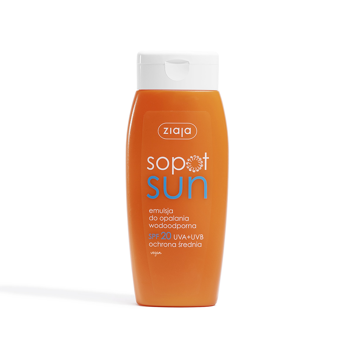 emulsja do opalania wodoodporna SPF 20 UVA + UVB ochrona średnia Ziaja