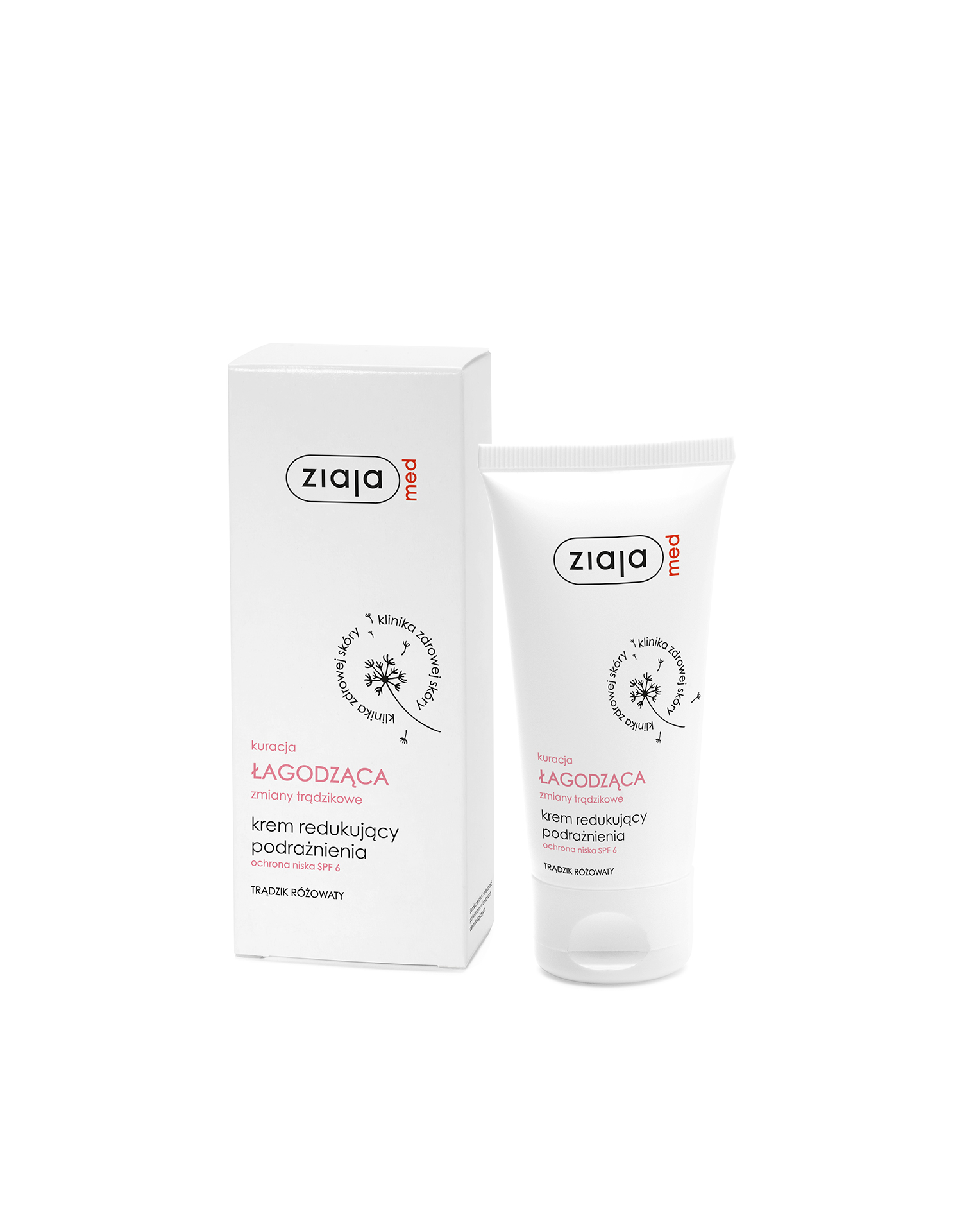 kuracja łagodząca zmiany trądzikowe krem redukujący podrażnienia ochrona niska SPF 6 Ziaja
