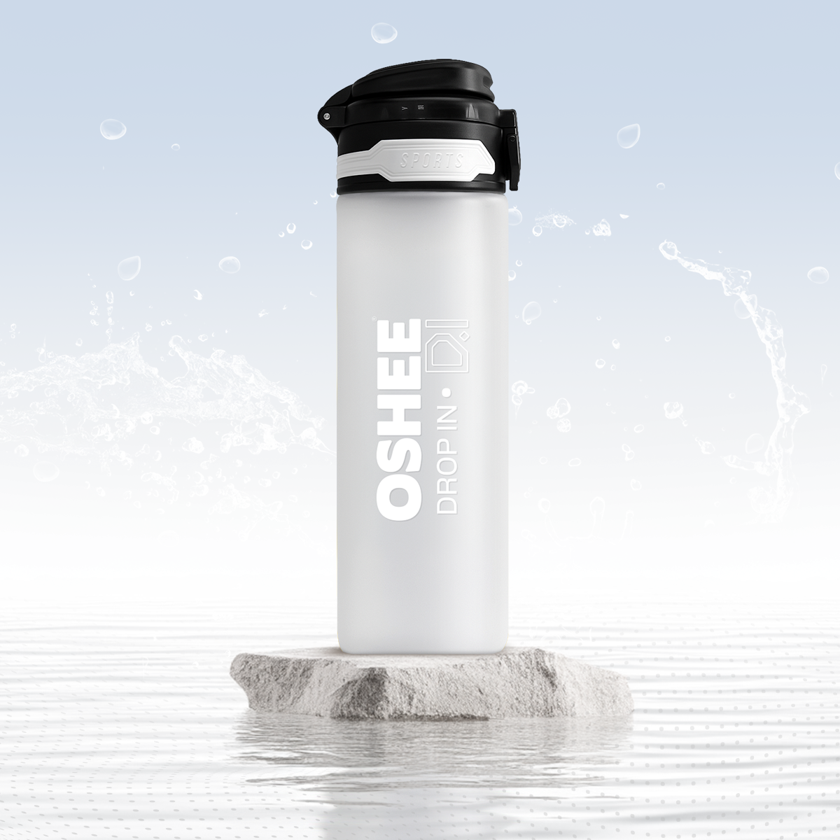 Półprzeźroczysta butelka 650 ml z wytrzymałego tritanu