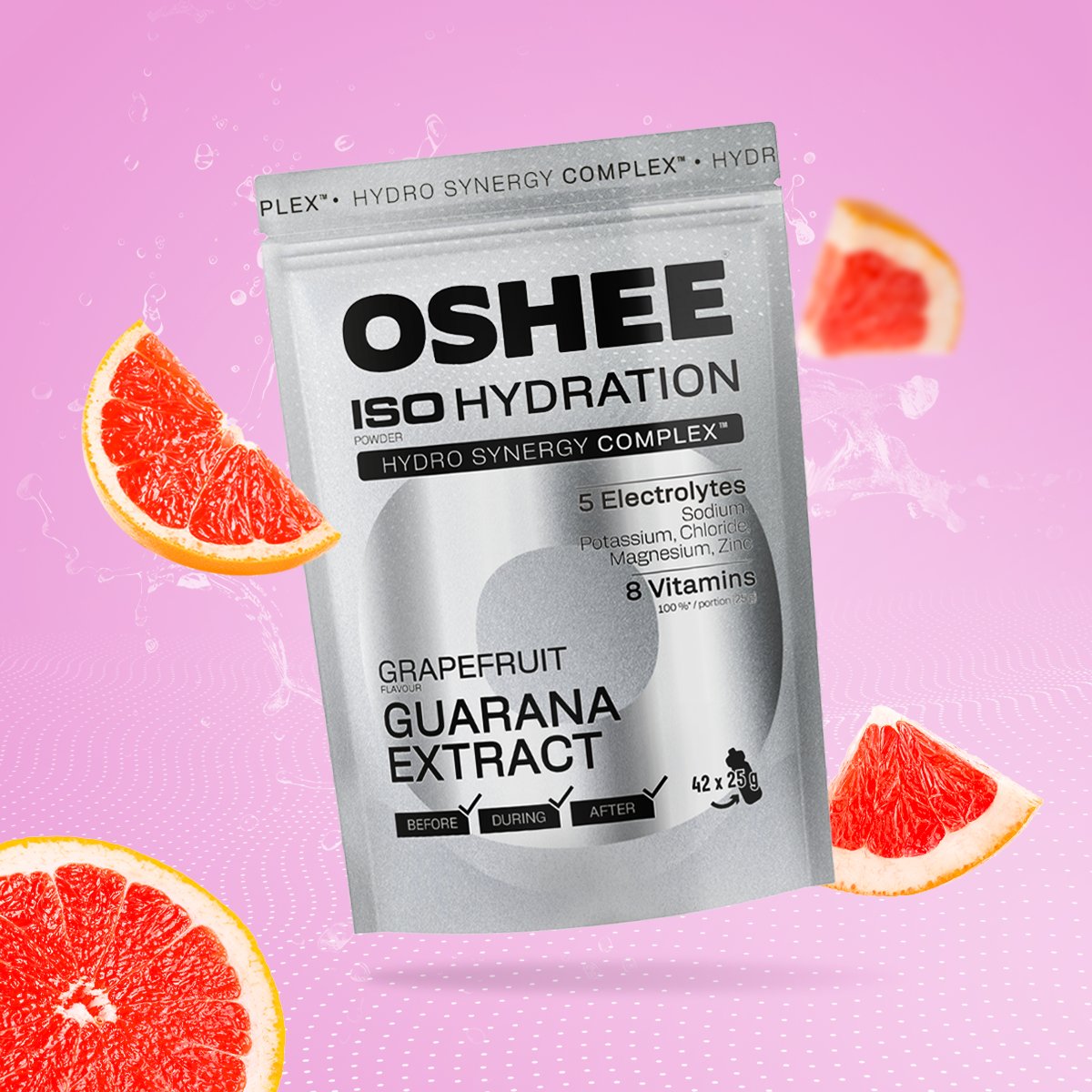 OSHEE ISO Hydration izotonik w proszku Grapefruit guarana 1050 g
