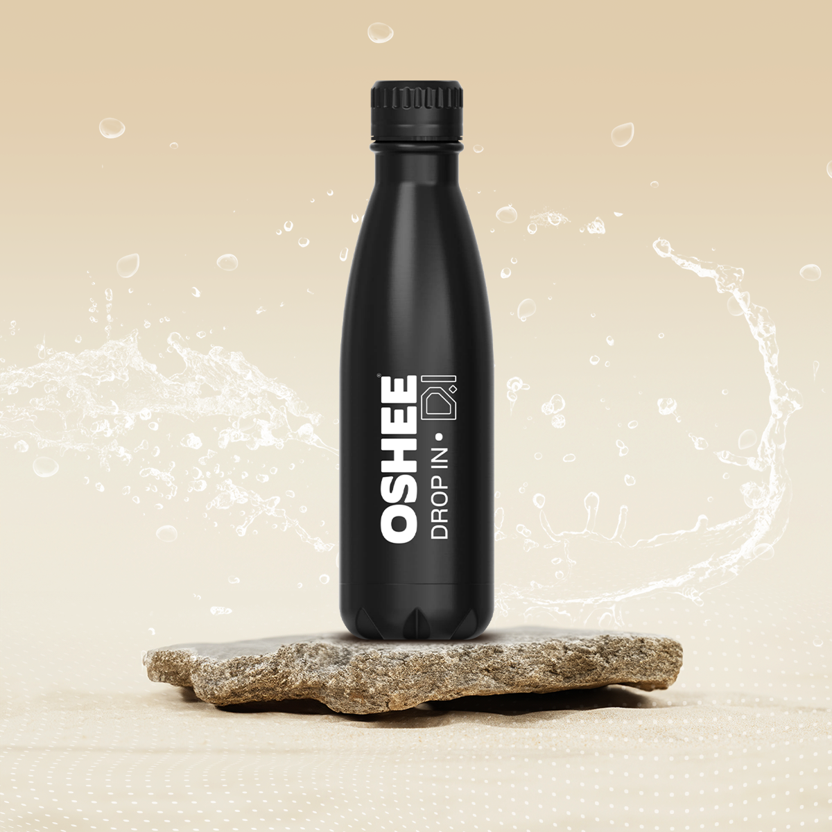 Butelka termiczna ze stali nierdzewnej czarna 500 ml