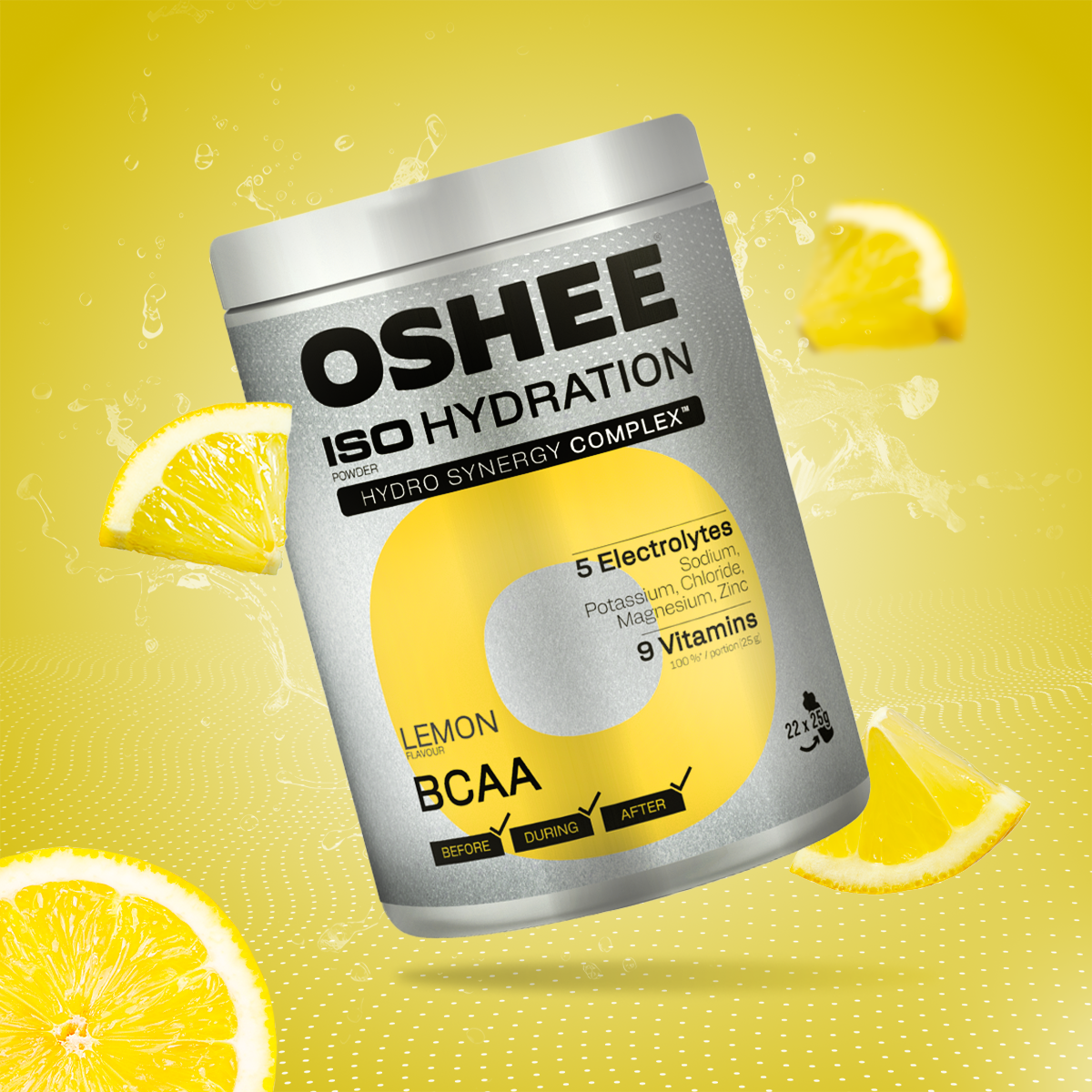 OSHEE ISO Hydration izotonik w proszku Lemon BCAA 550 g