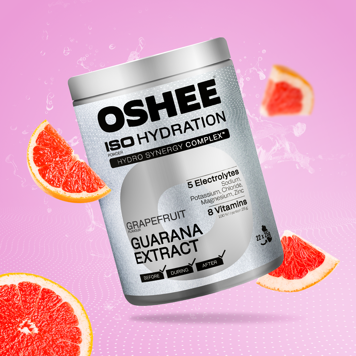 OSHEE ISO Hydration izotonik w proszku Grapefruit guarana 550 g