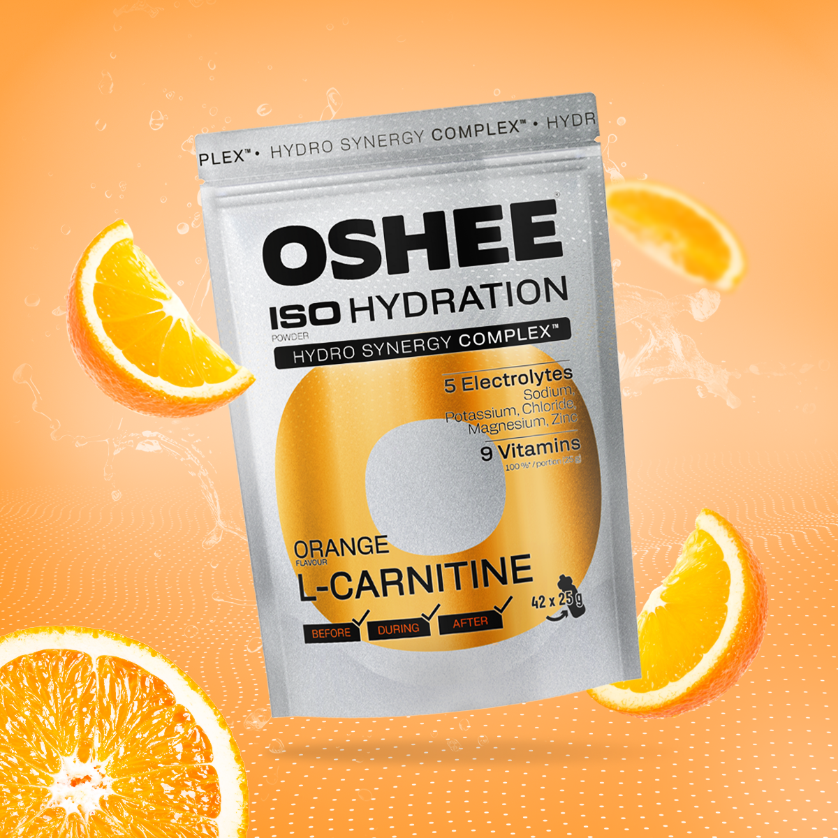 OSHEE ISO Hydration izotonik w proszku Orange L-karnityna 1050 g