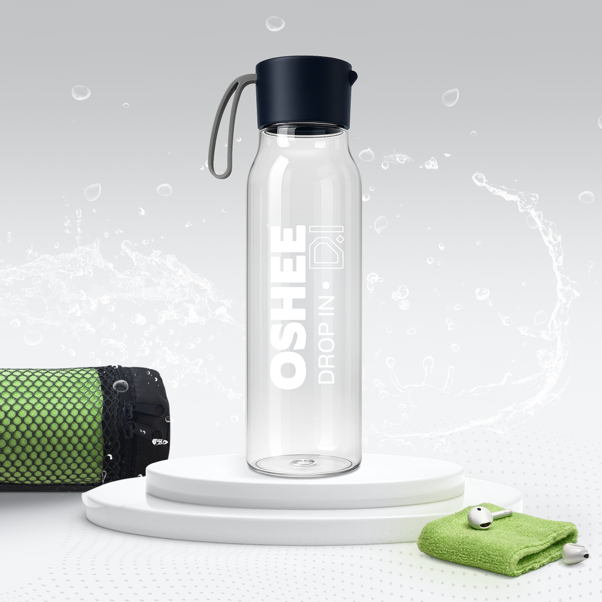 Butelka przeźroczysta 550 ml z wytrzymałego tritanu