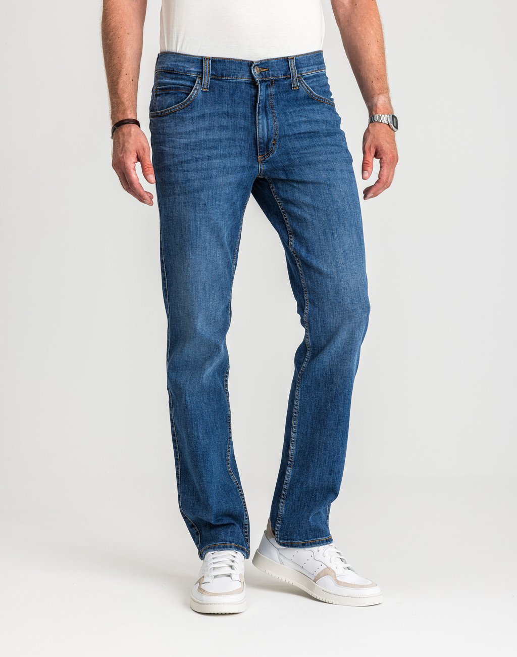 Męskie Spodnie Jeansowe Mustang Style Tramper Straight Denim Blue 1017121 5000 782, W32 L30