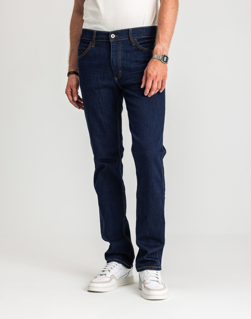 Męskie Spodnie Jeansowe Mustang Style Tramper Straight Denim Blue 1017121 5000 901, W38 L30
