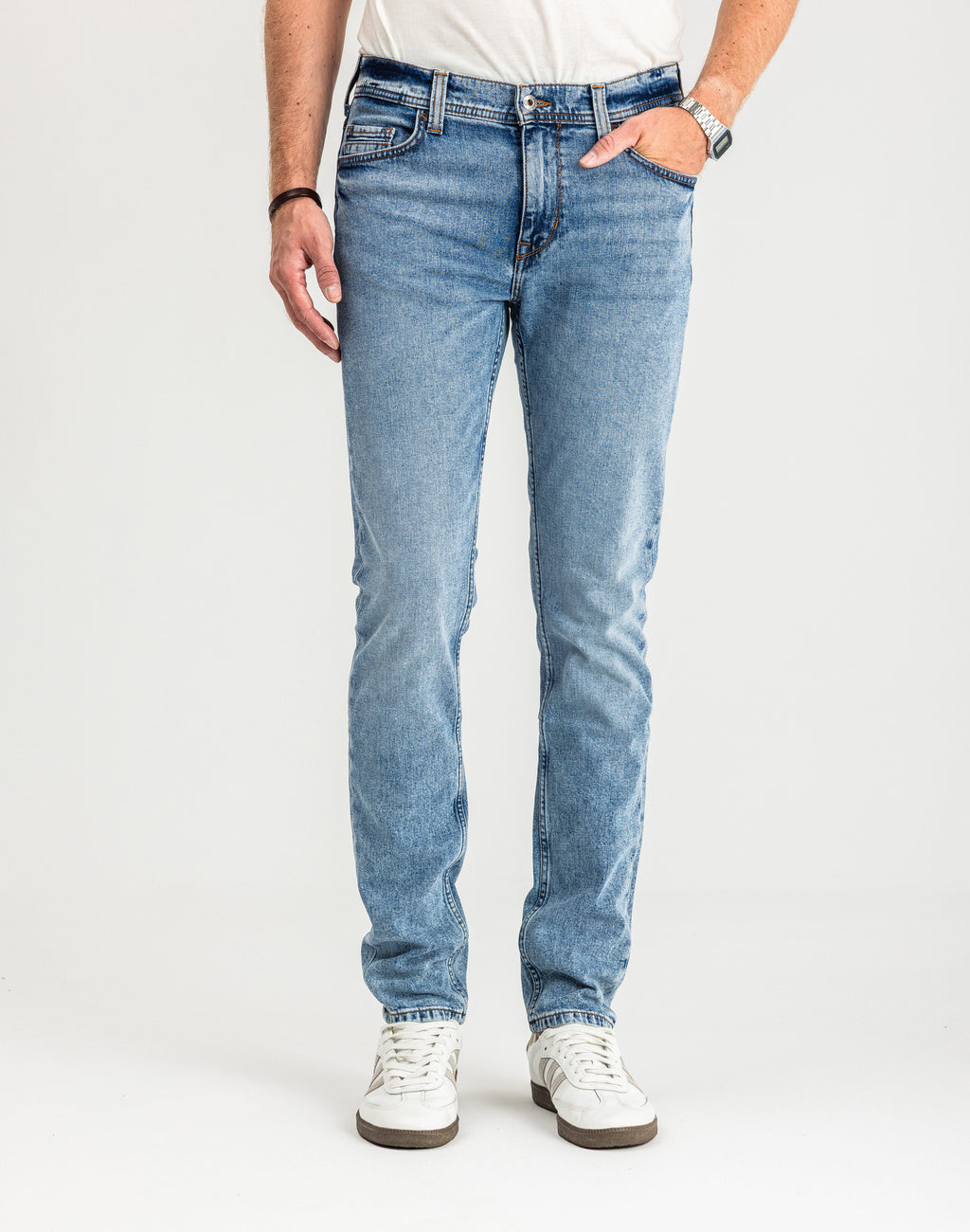 Spodnie Męskie Jeansowe Mustang Vegas Slim Denim Blue 1015043 5000 202, W34 L30
