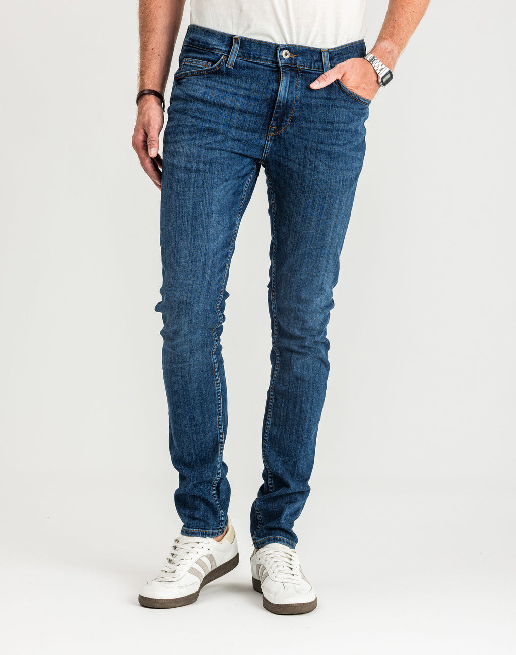 Spodnie Męskie Jeansowe Mustang Frisco Skinny Denim Blue 1015049 5000 883, W35 L32