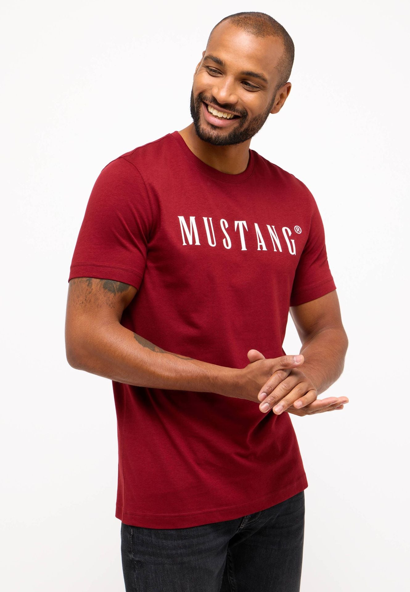 Męski T-Shirt Koszulka Mustang Style Austin Syrah 1014695 7187, M