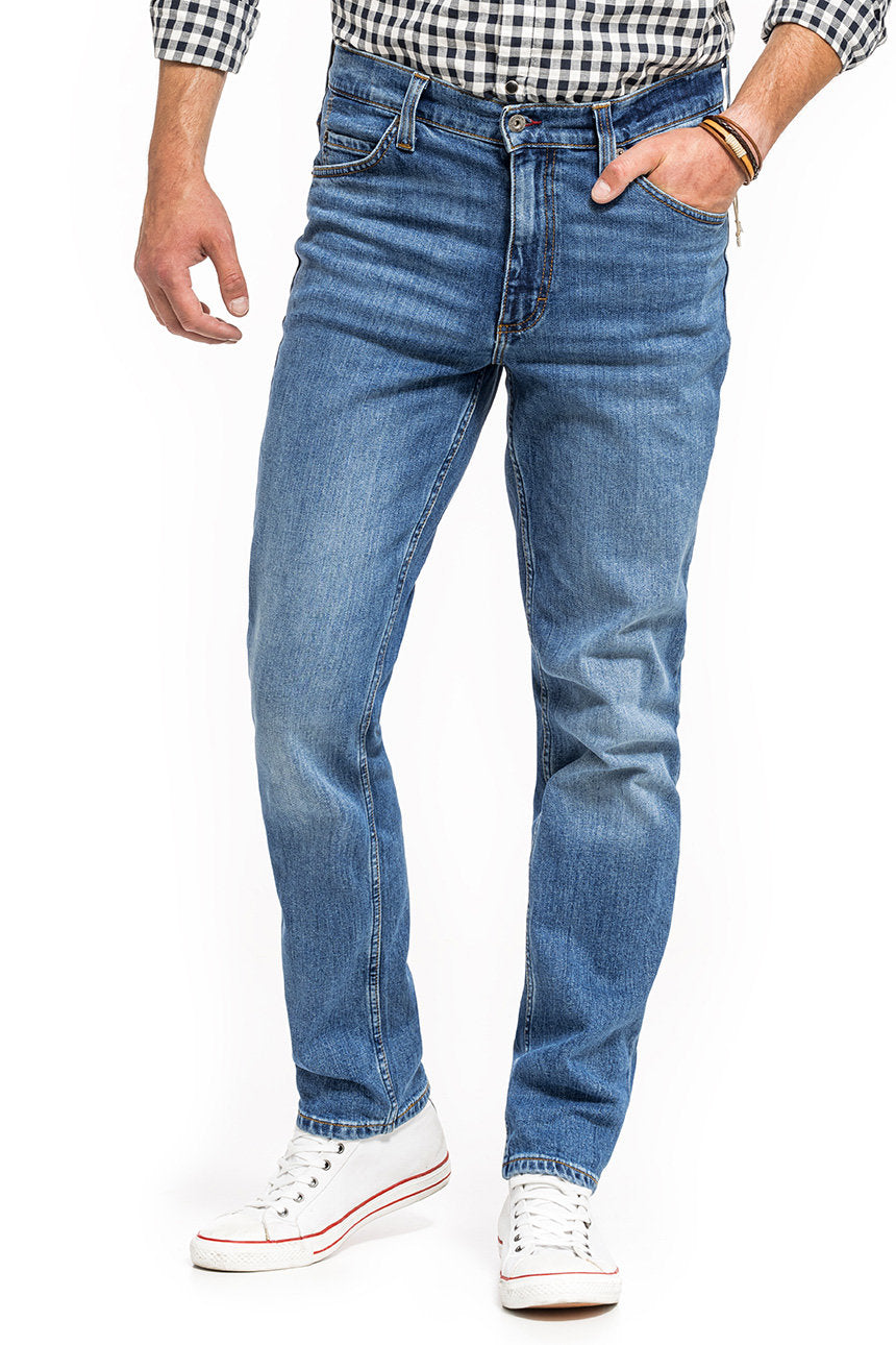 Spodnie Męskie Jeansowe Mustang Tramper Tapered Denim Blue 1014043 5000 682, W34 L32
