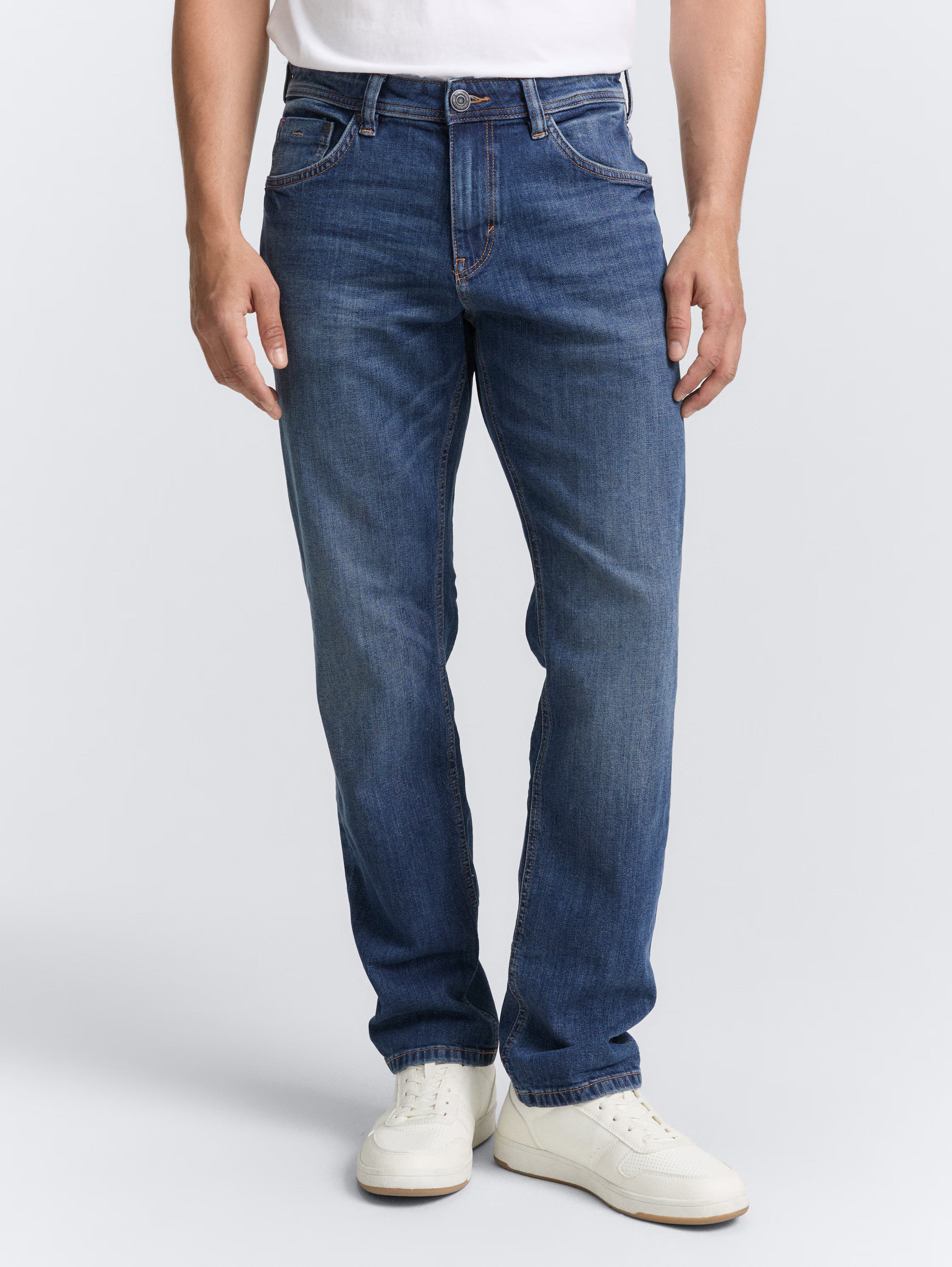 Męskie Spodnie Jeansowe Tom Tailor Marvin Used Mid Stone Proste 1007858 10119, W34 L32