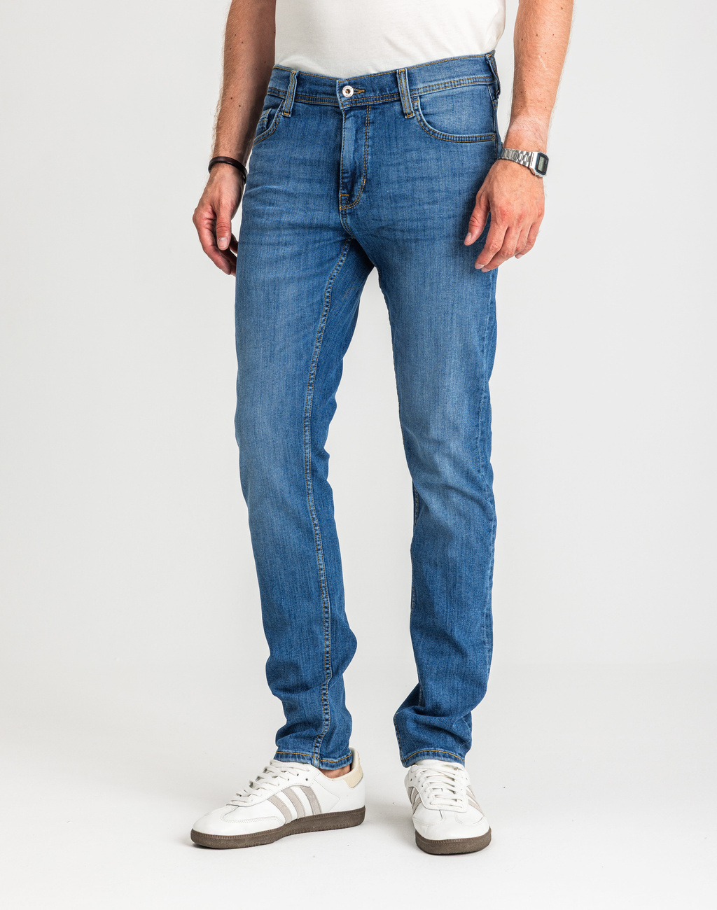 Męskie Spodnie Jeansowe Mustang Style Vegas Denim Blue 1017120 5000 623, W33 L30