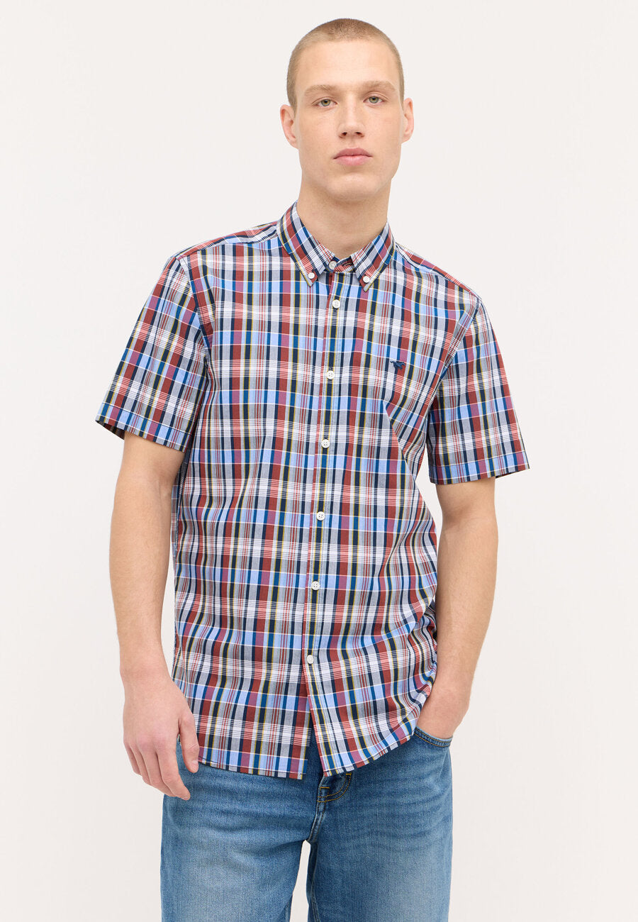 Męska Koszula Mustang Baltimore Summer Check Multi Blue 1015237 12597, XXL