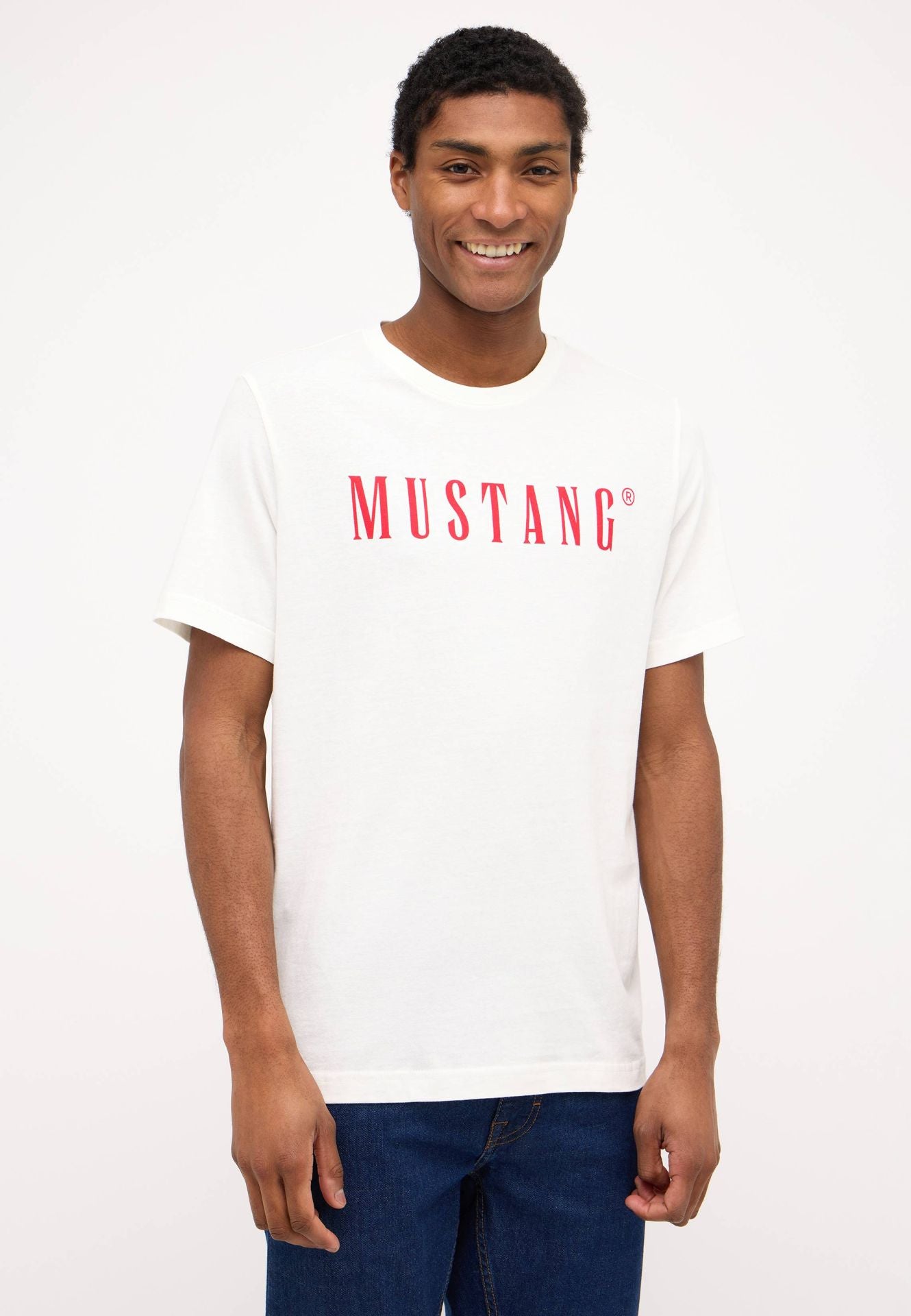 Męski T-Shirt Koszulka Mustang Style Austin Cannoli Cream 1014695 2084, L