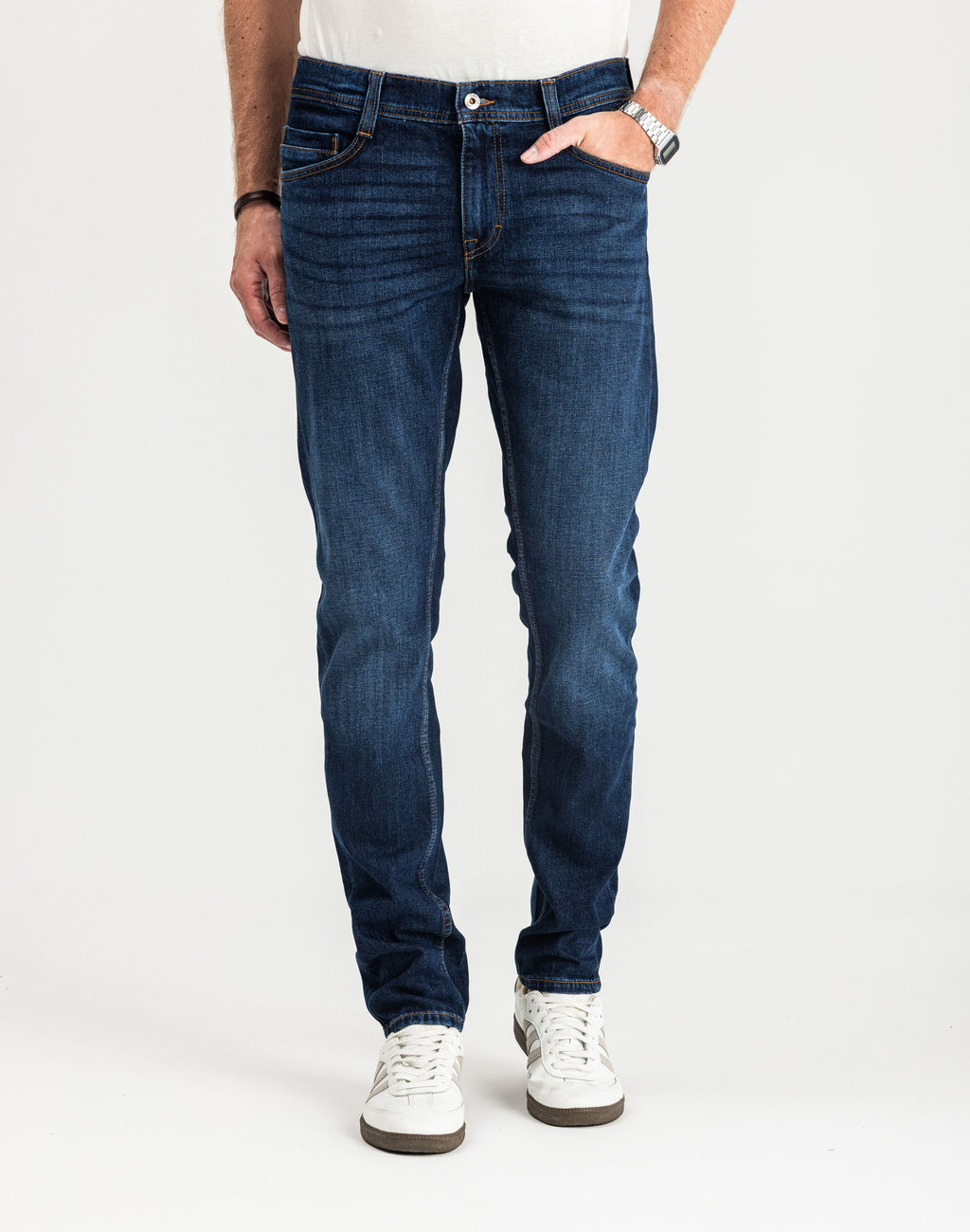 Spodnie Męskie Jeansowe Mustang Oregon Slim Denim Blue 1015041 5000 982, W35 L30