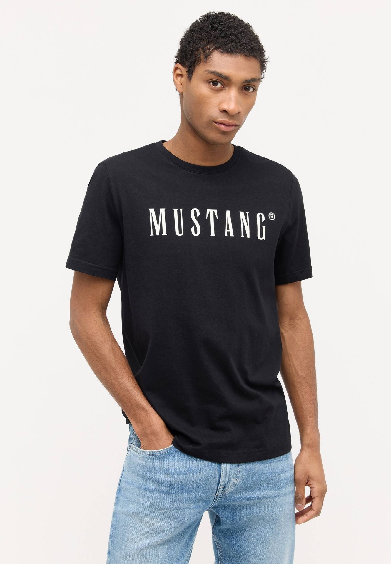 Męski T-Shirt Koszulka Mustang Style Austin Black 1014695 4142, XXL