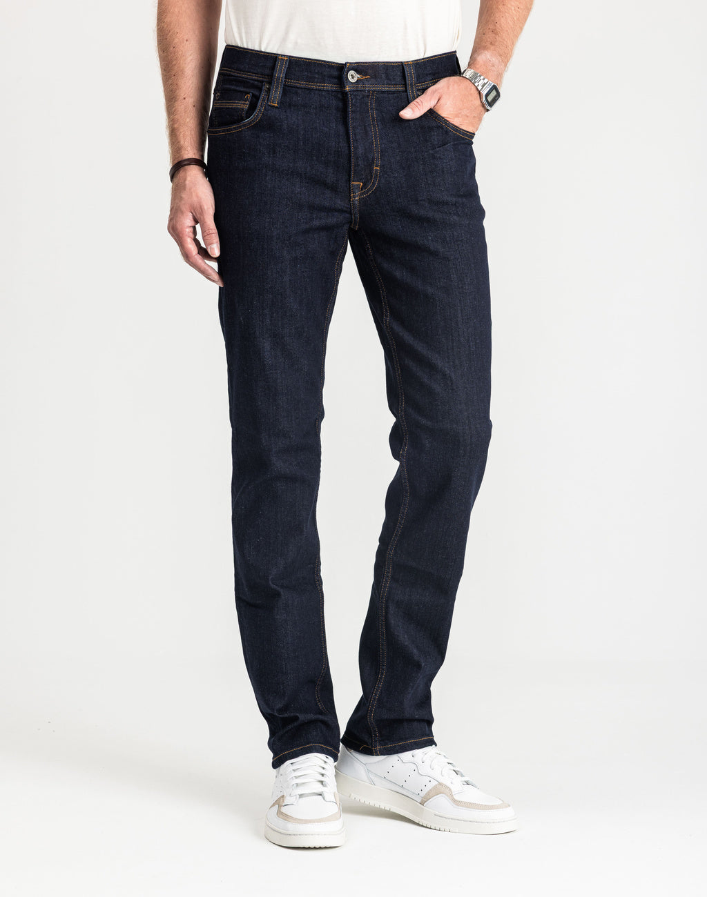 Męskie Spodnie Jeansowe Mustang Washington Straight Denim Blue 1015351 5000 940, W31 L32