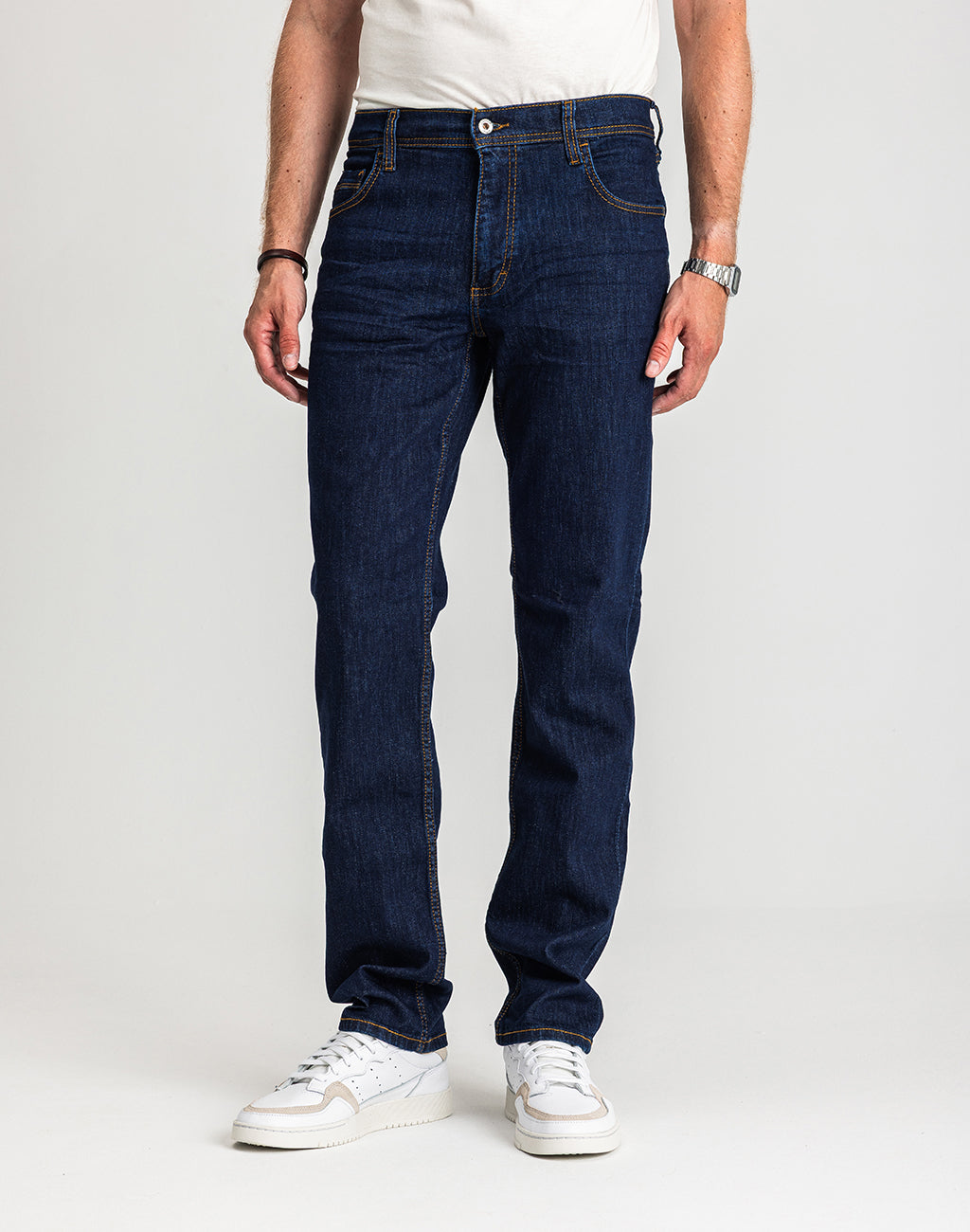 Męskie Spodnie Jeansowe Mustang Style Washington Straight Denim Blue 1017119 5000 901, W36 L34